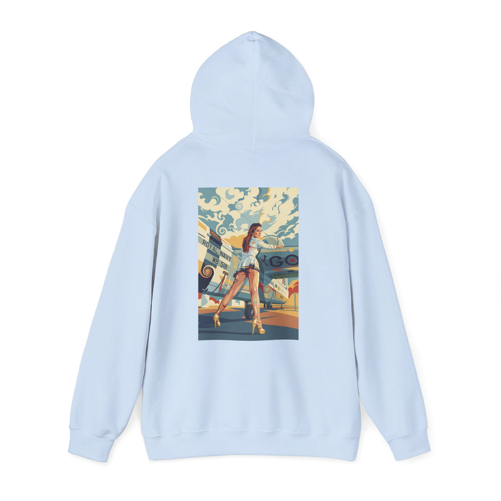 Yes Sir-Pin Up Stewardess Hoodie | Parental Advisory  for the Bearded
