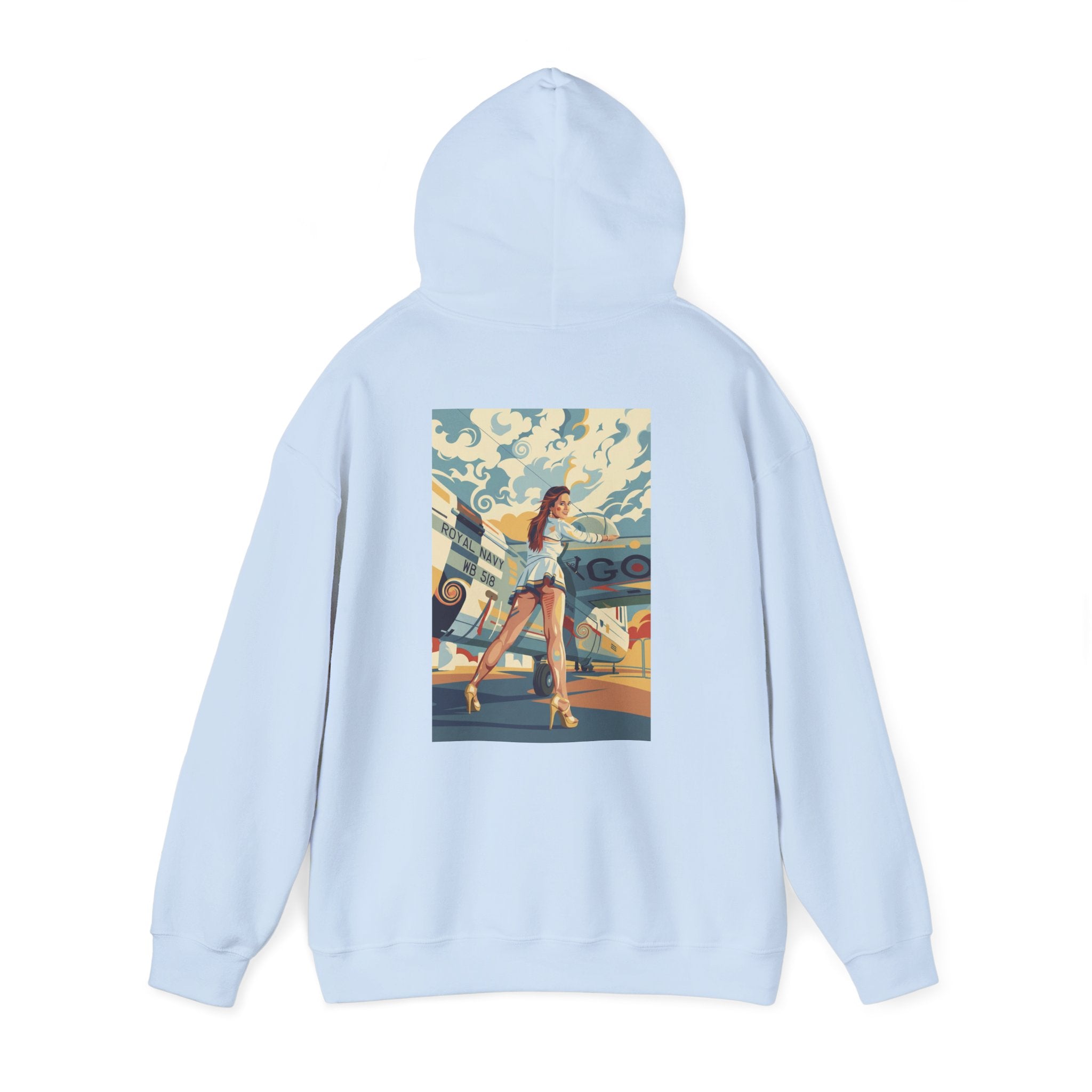 Yes Sir-Pin Up Stewardess Hoodie | Parental Advisory  for the Bearded