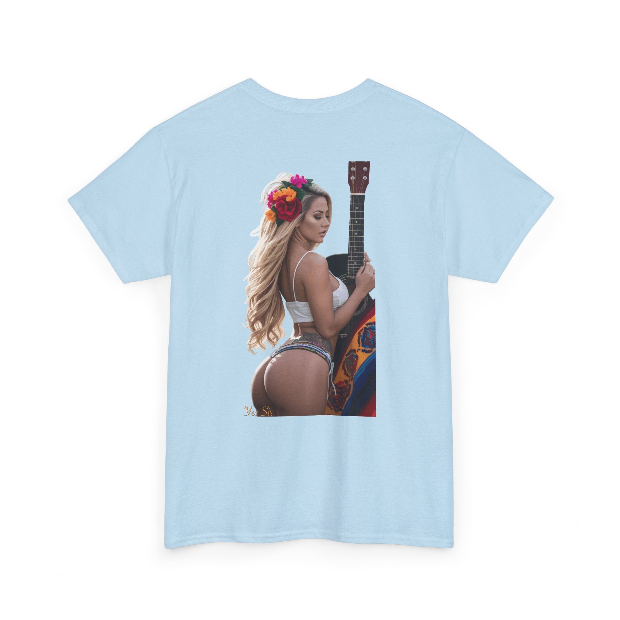 Pretty Flowers-Yes Sir T-Shirt | Parental Advisory  for the Bearded