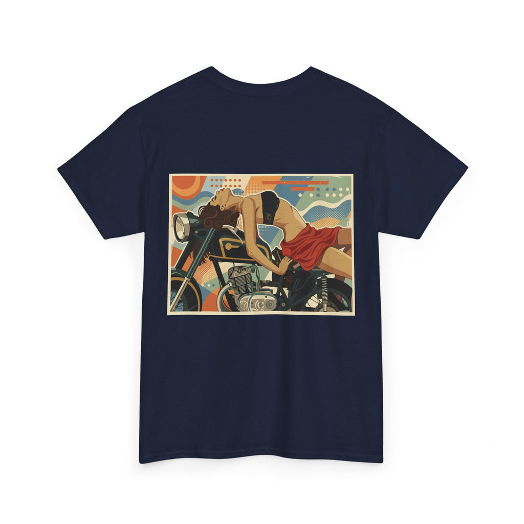 Yes Sir-Pin Up Biker T-Shirt | Parental Advisory  for the Bearded