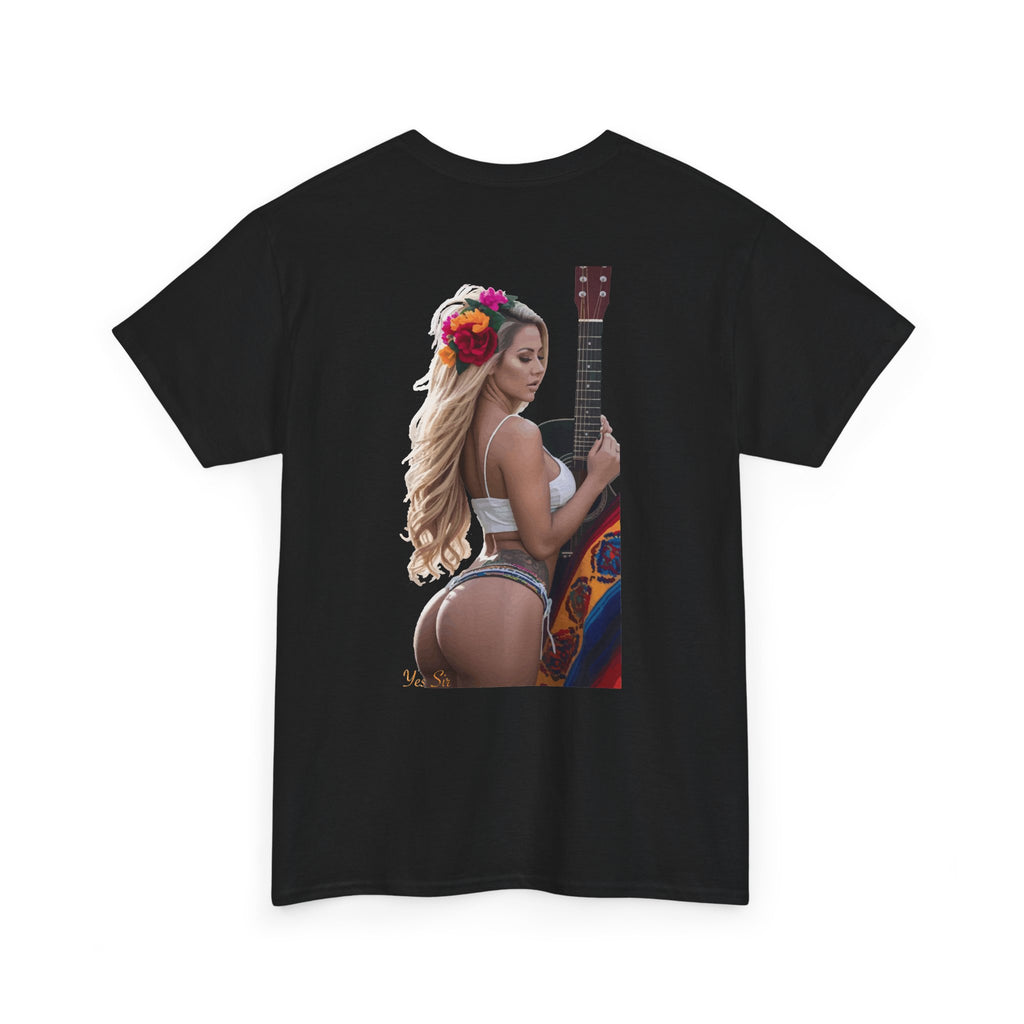 Pretty Flowers-Yes Sir T-Shirt | Parental Advisory  for the Bearded