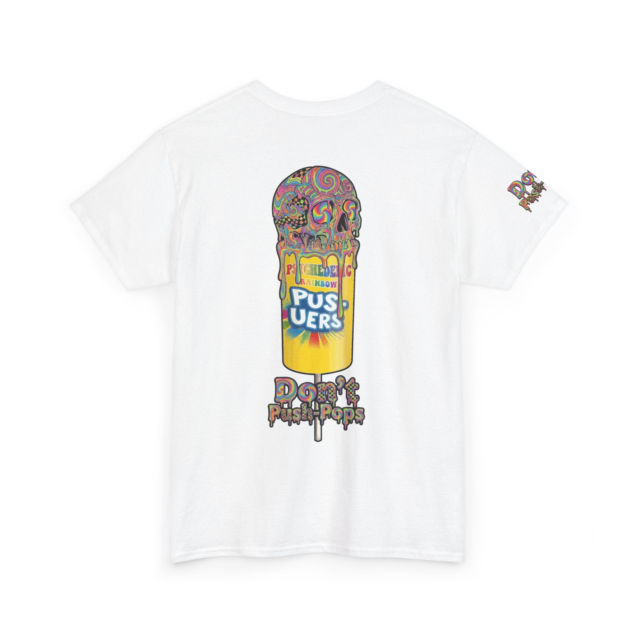 Skullcream-Don’t Push-Pops T-Shirt | Colorful Drip Graphic Tee
