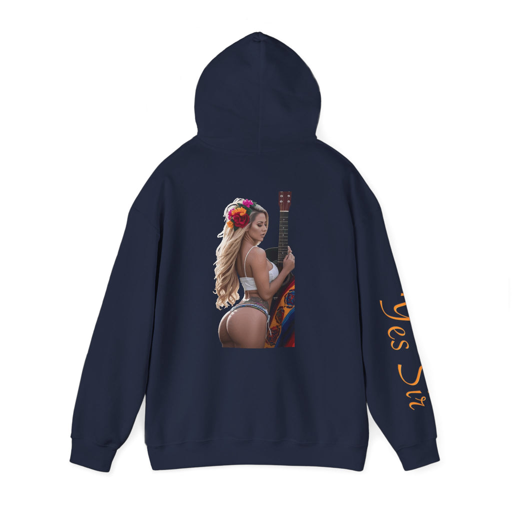 Pretty Flowers Yes Sir Hoodie | Parental Advisory  for the Bearded