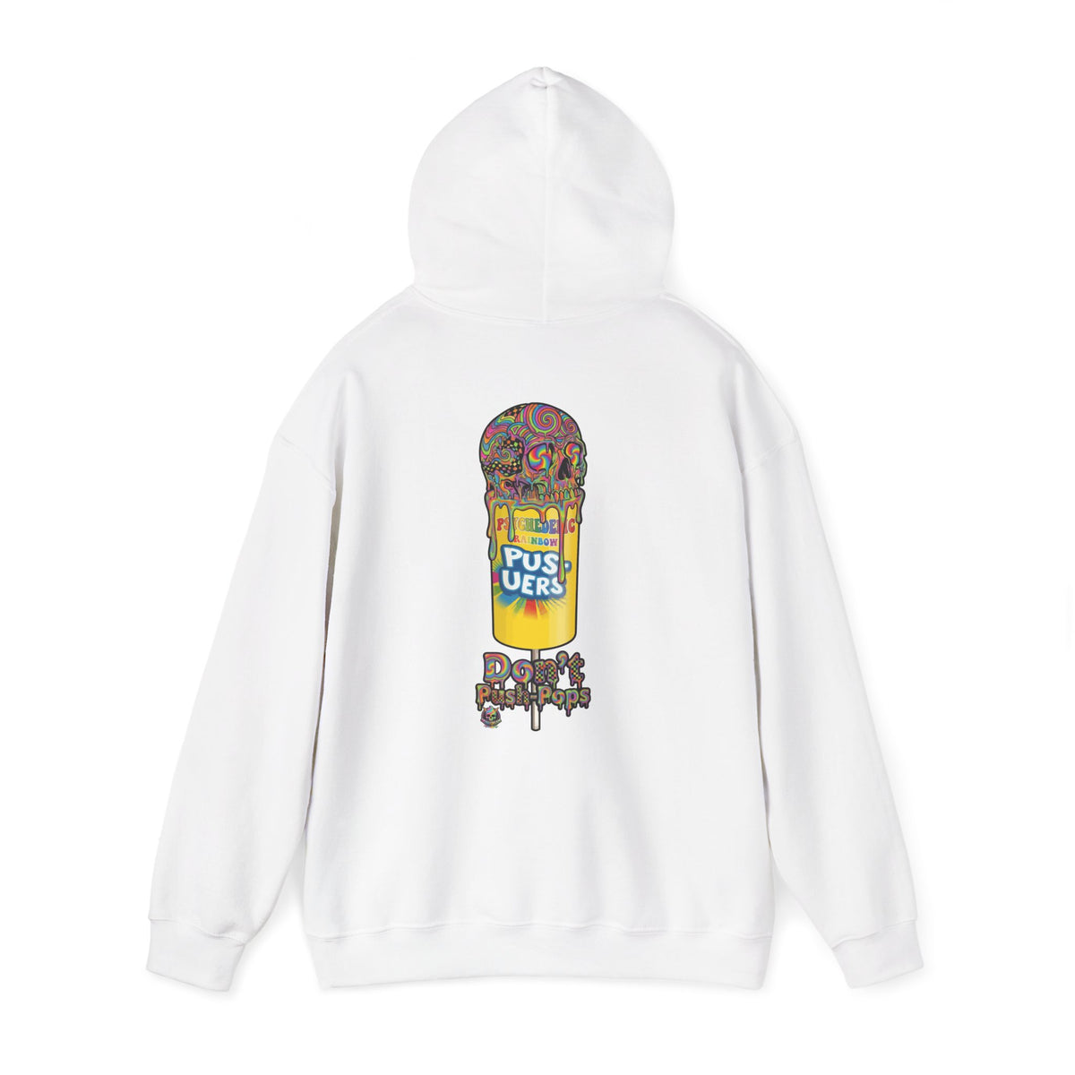 Skullcream-Don’t Push-Pops Hoodie | Dripping Skull Graphic