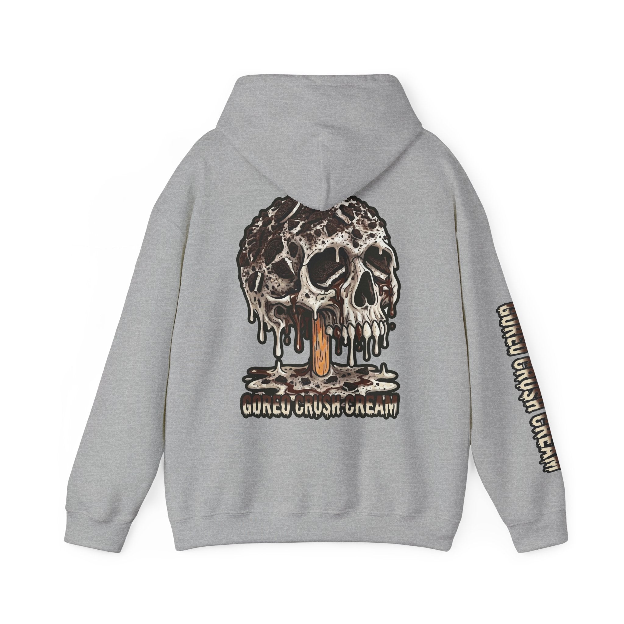 Skullcream-Goreo Crush Cream Hoodie | Dripping Skull Graphic