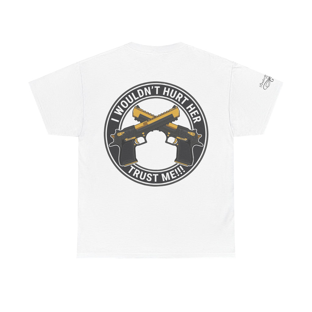 Protective Dad-Pistols T-Shirt | Here’s Your Warning | Black Font