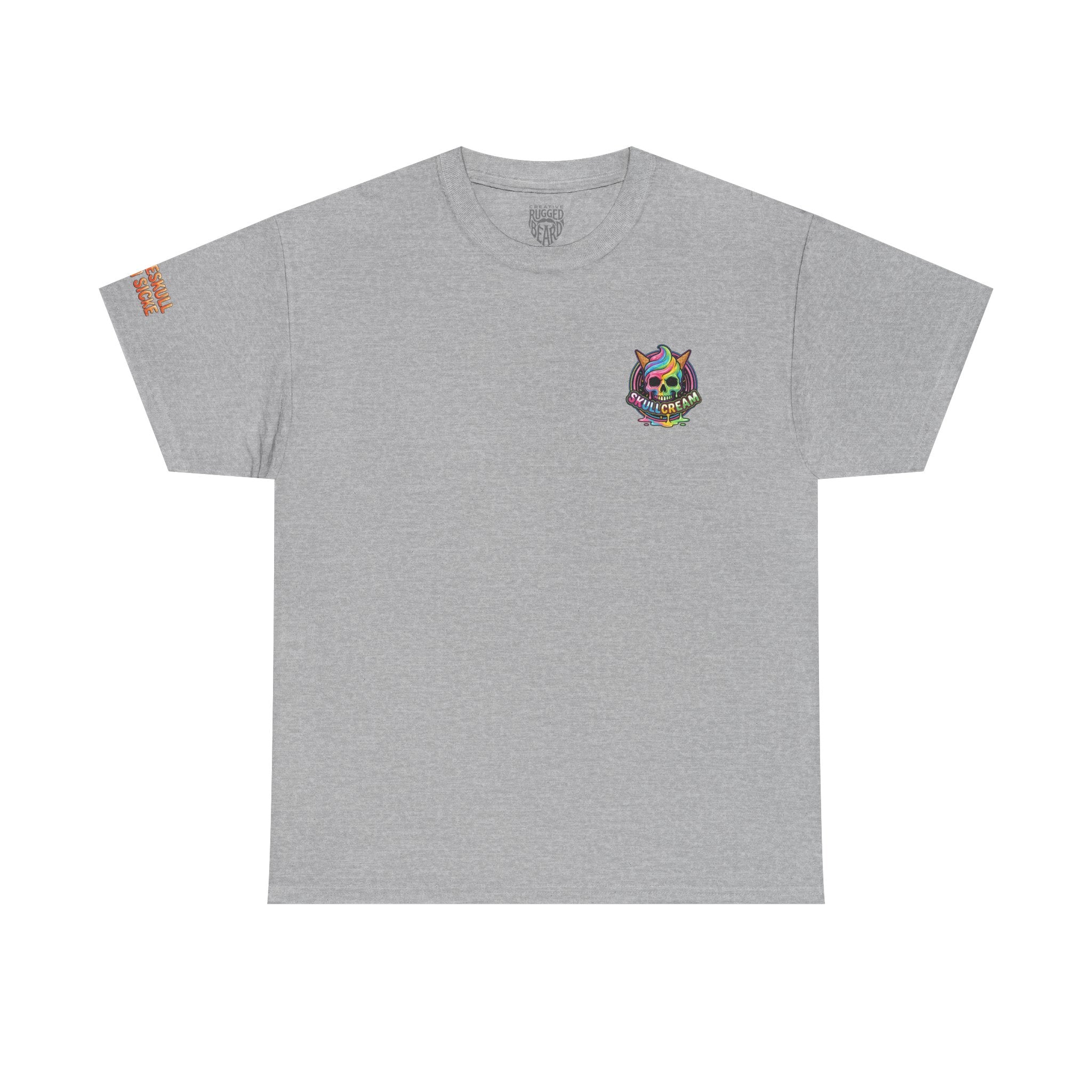 Skullcream-Orangeskull Cream Sickle T-Shirt | Colorful Drip Graphic Tee