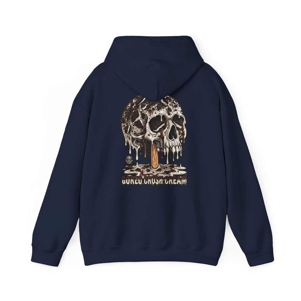 Skullcream-Goreo Crush Cream Hoodie | Dripping Skull Graphic