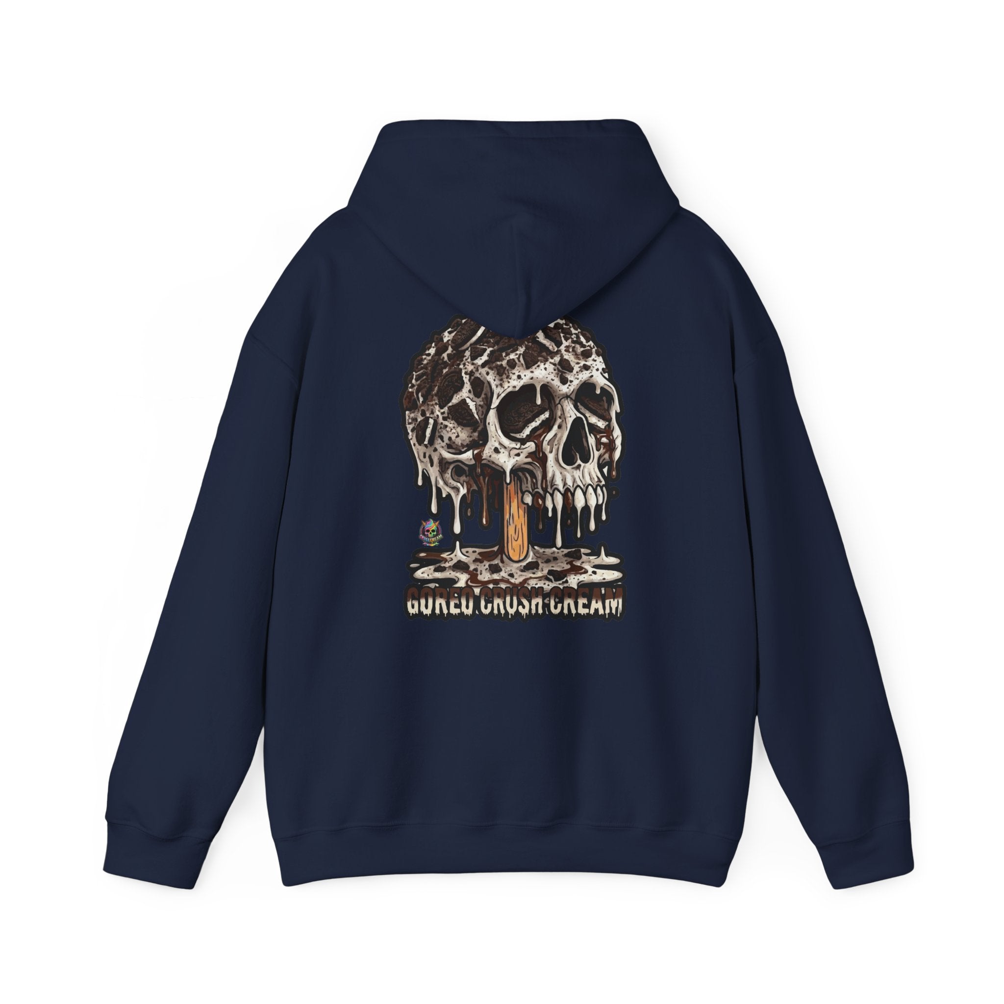 Skullcream-Goreo Crush Cream Hoodie | Dripping Skull Graphic