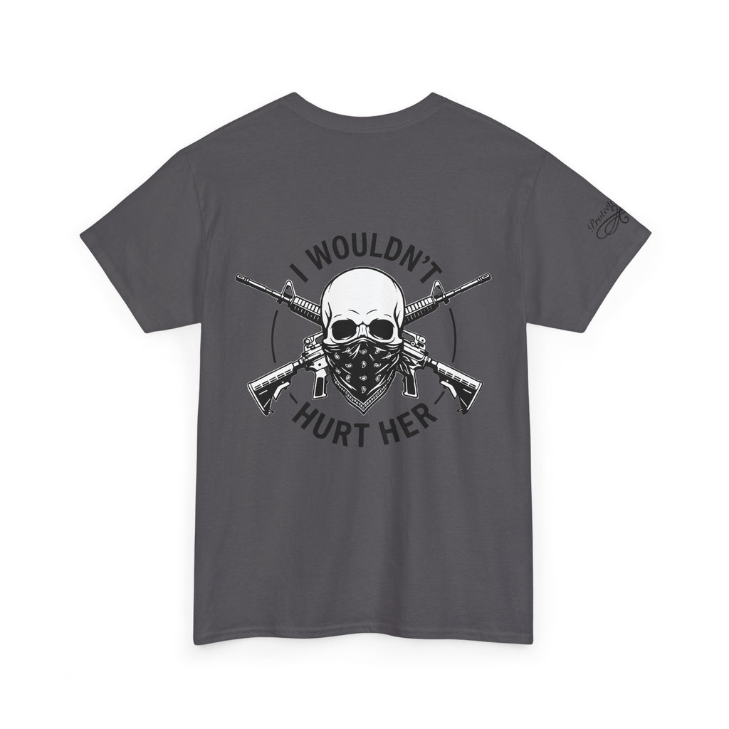 Protective Dad Assault Rifles T-Shirt | Here’s Your Warning