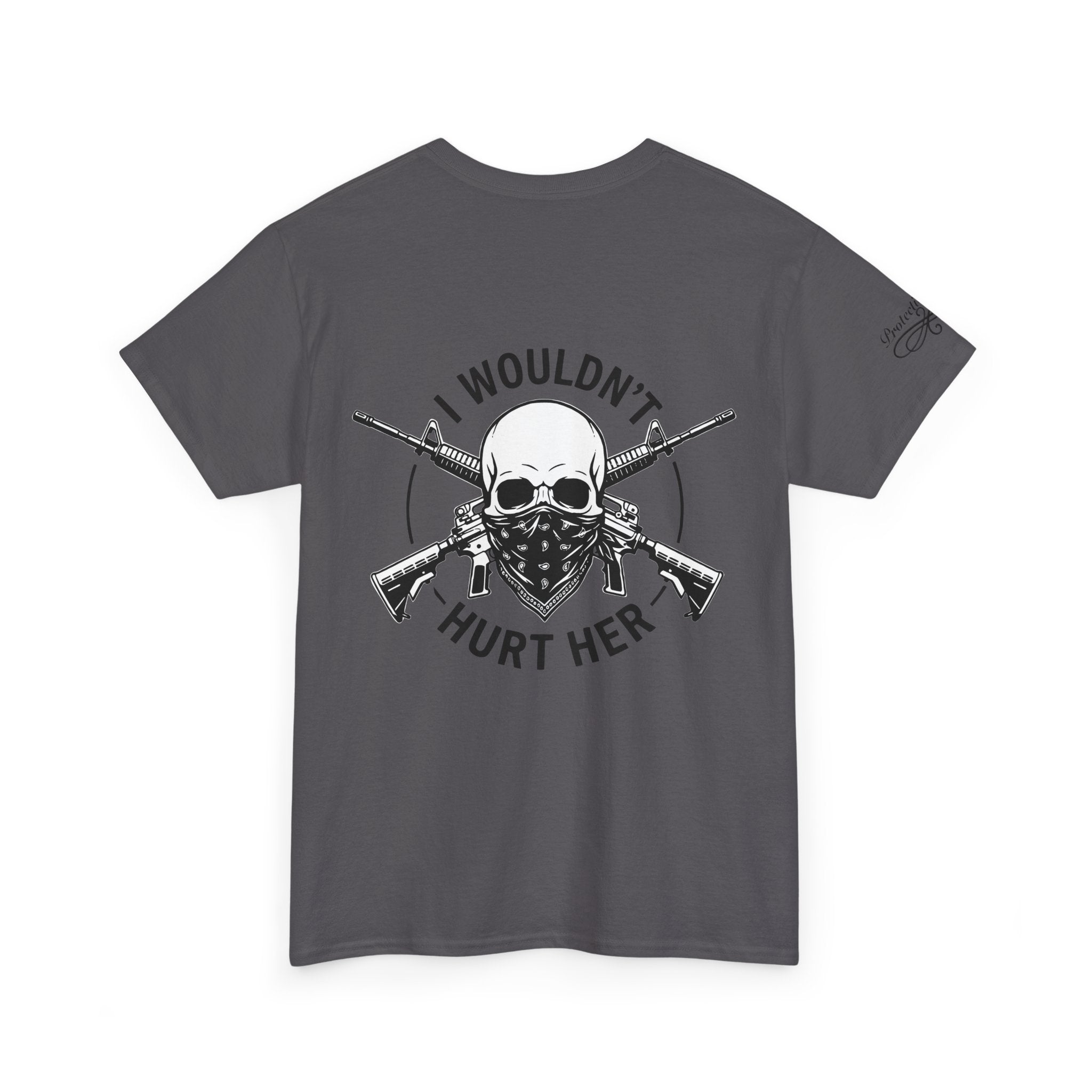 Protective Dad Assault Rifles T-Shirt | Here’s Your Warning