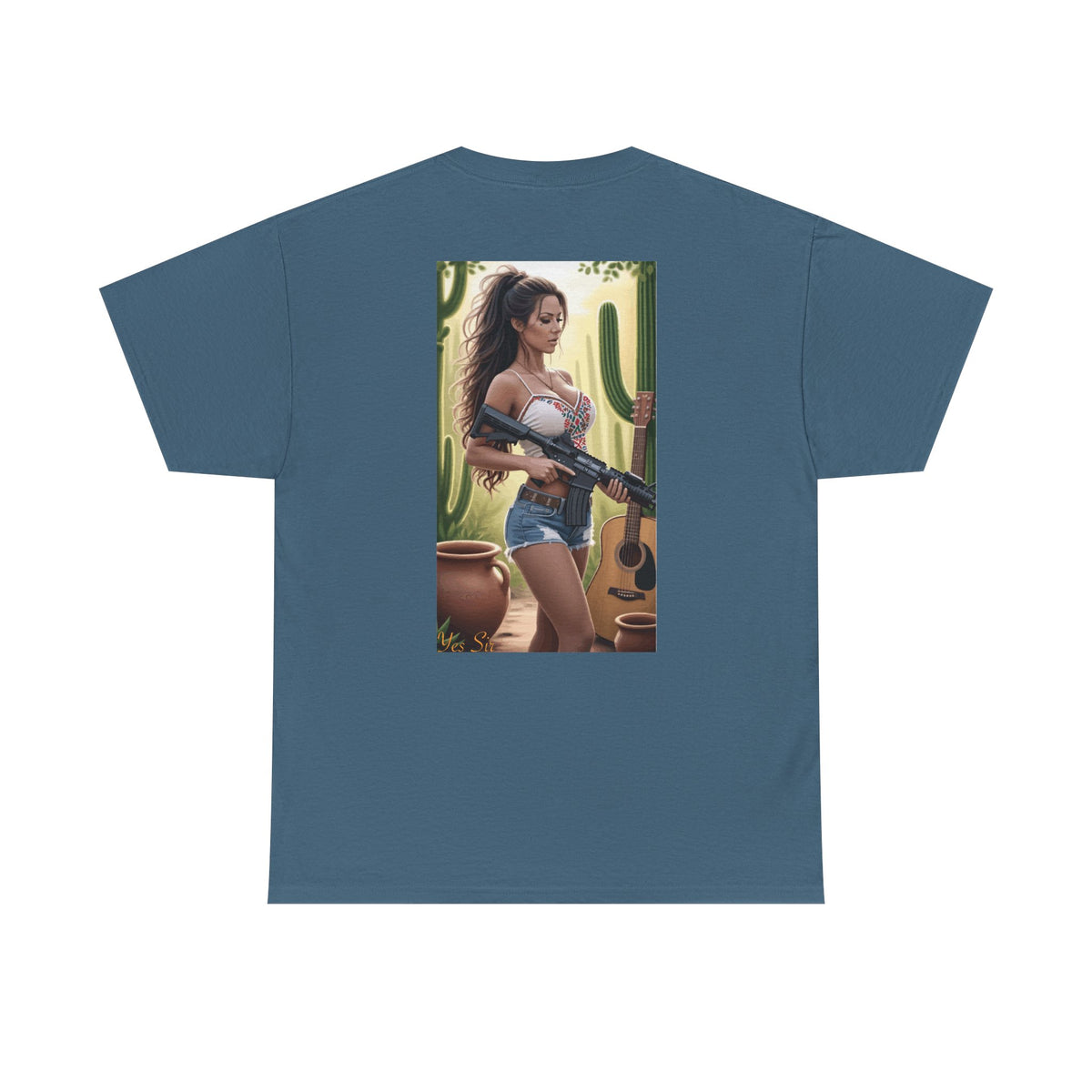 Nice Guitar-Yes Sir T-Shirt | Parental Advisory for the Bearded