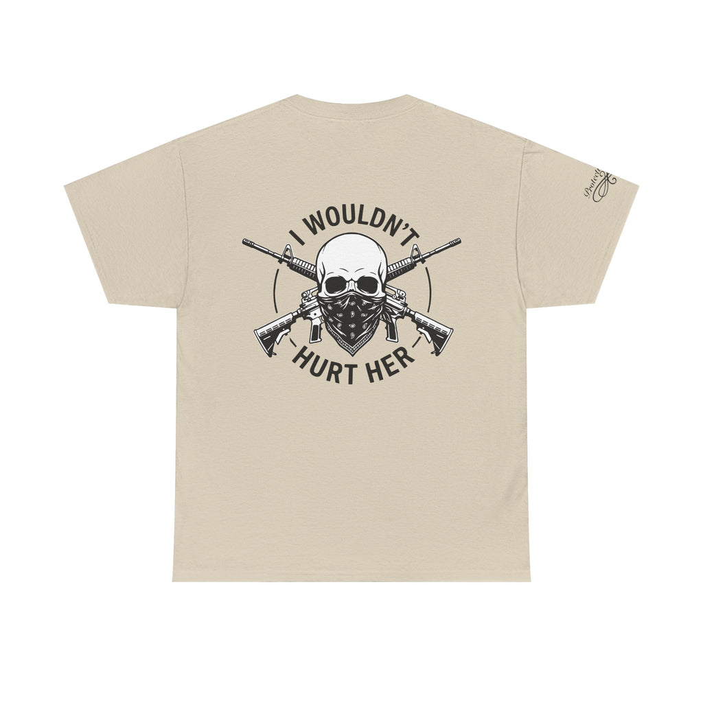 Protective Dad Assault Rifles T-Shirt | Here’s Your Warning