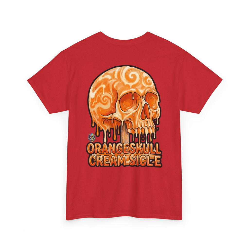 Skullcream-Orangeskull Cream Sickle T-Shirt | Colorful Drip Graphic Tee