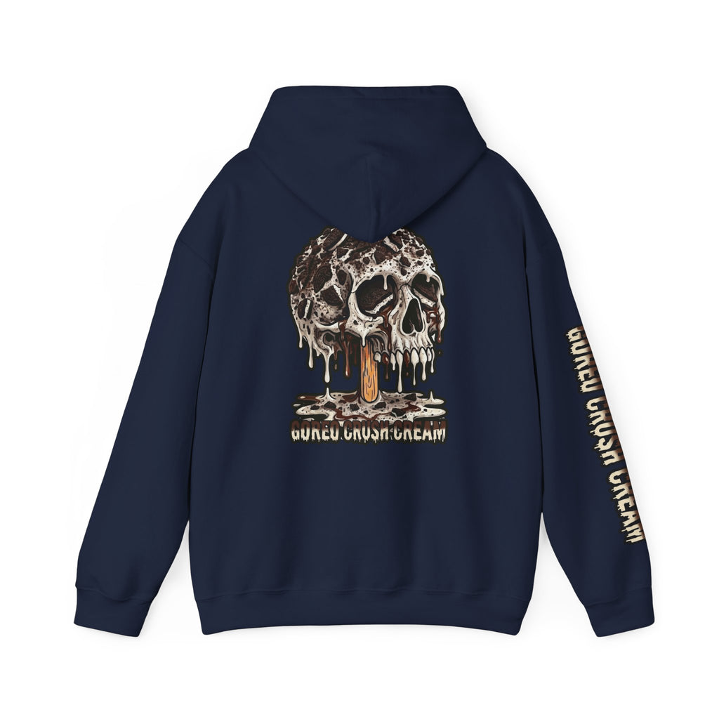 Skullcream-Goreo Crush Cream Hoodie | Dripping Skull Graphic