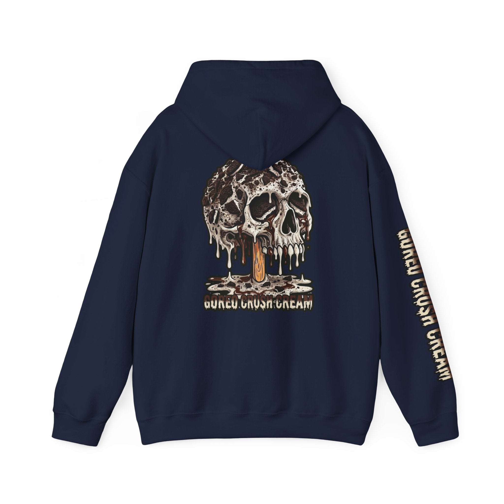 Skullcream-Goreo Crush Cream Hoodie | Dripping Skull Graphic