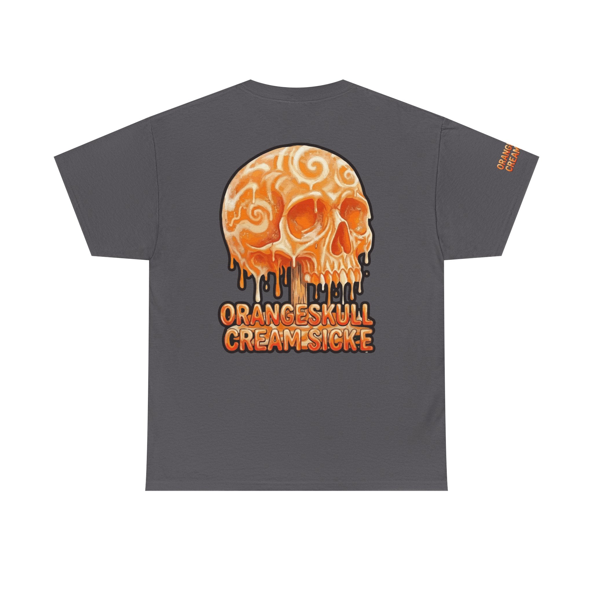 Skullcream-Orangeskull Cream Sickle T-Shirt | Colorful Drip Graphic Tee