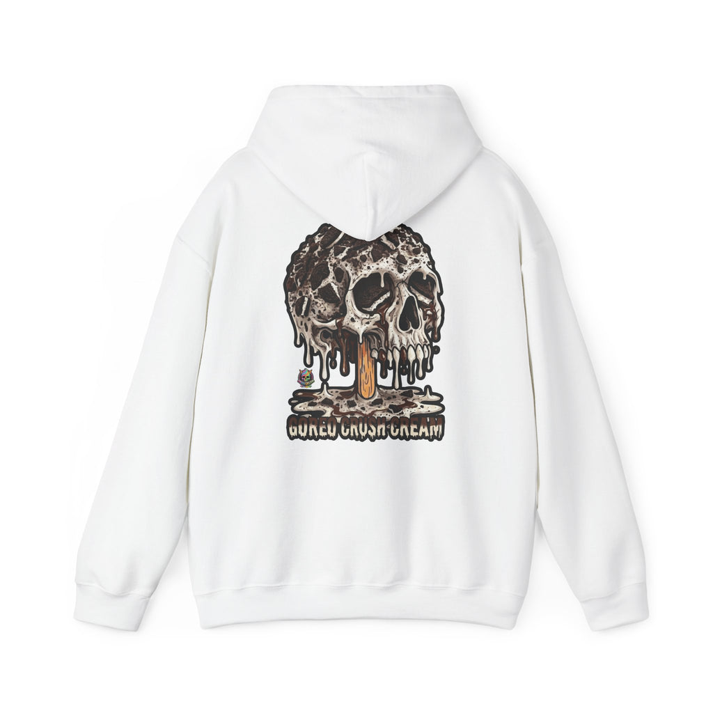 Skullcream-Goreo Crush Cream Hoodie | Dripping Skull Graphic