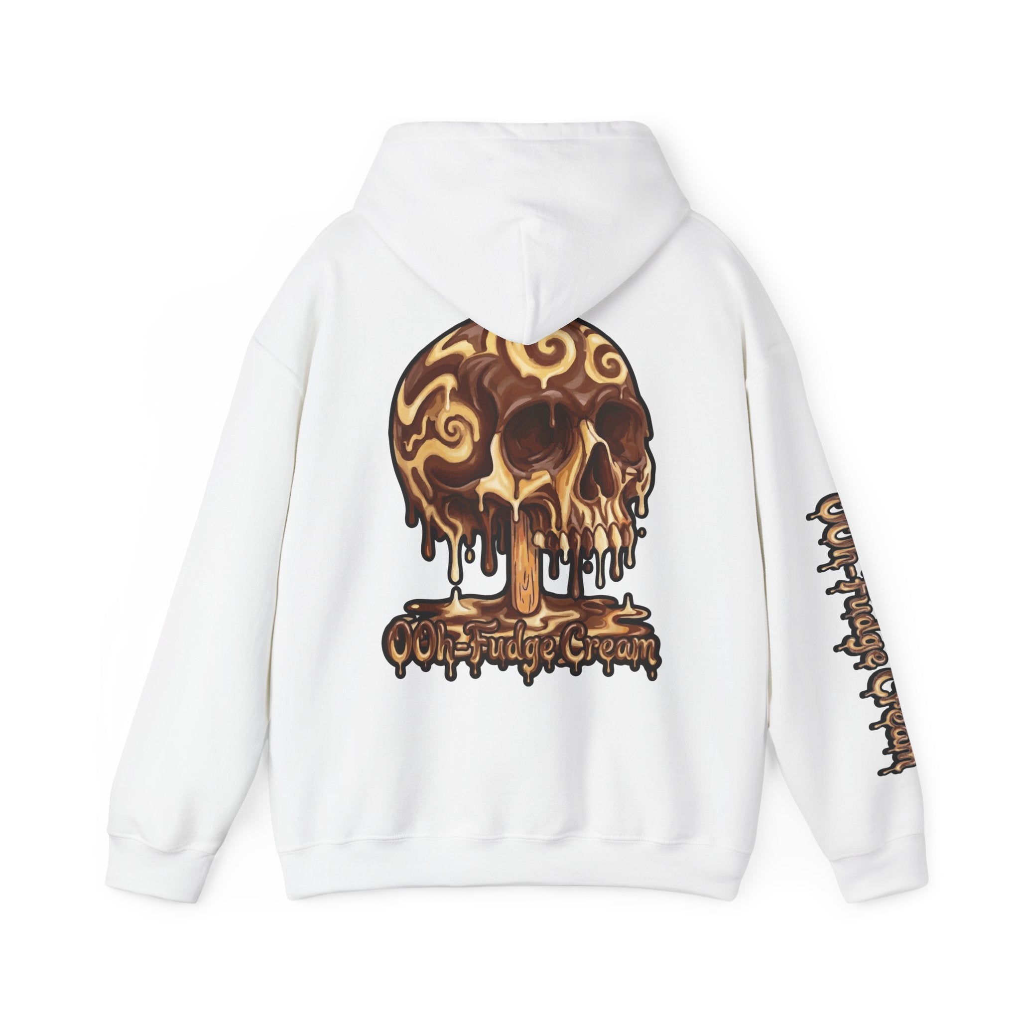 Skullcream-Ooh-Fudge Cream Hoodie | Dripping Skull Graphic