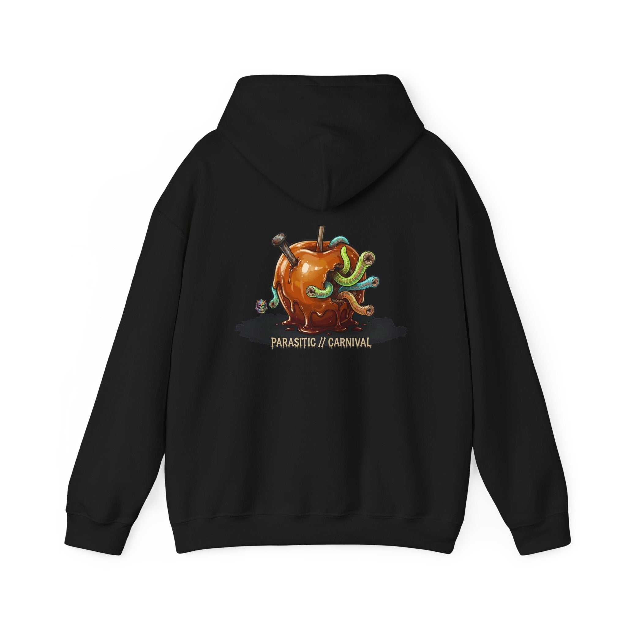 Skullcream Creepy Candy Apple Hoodie — 'Parasitic Carnival' Graphic Pullover