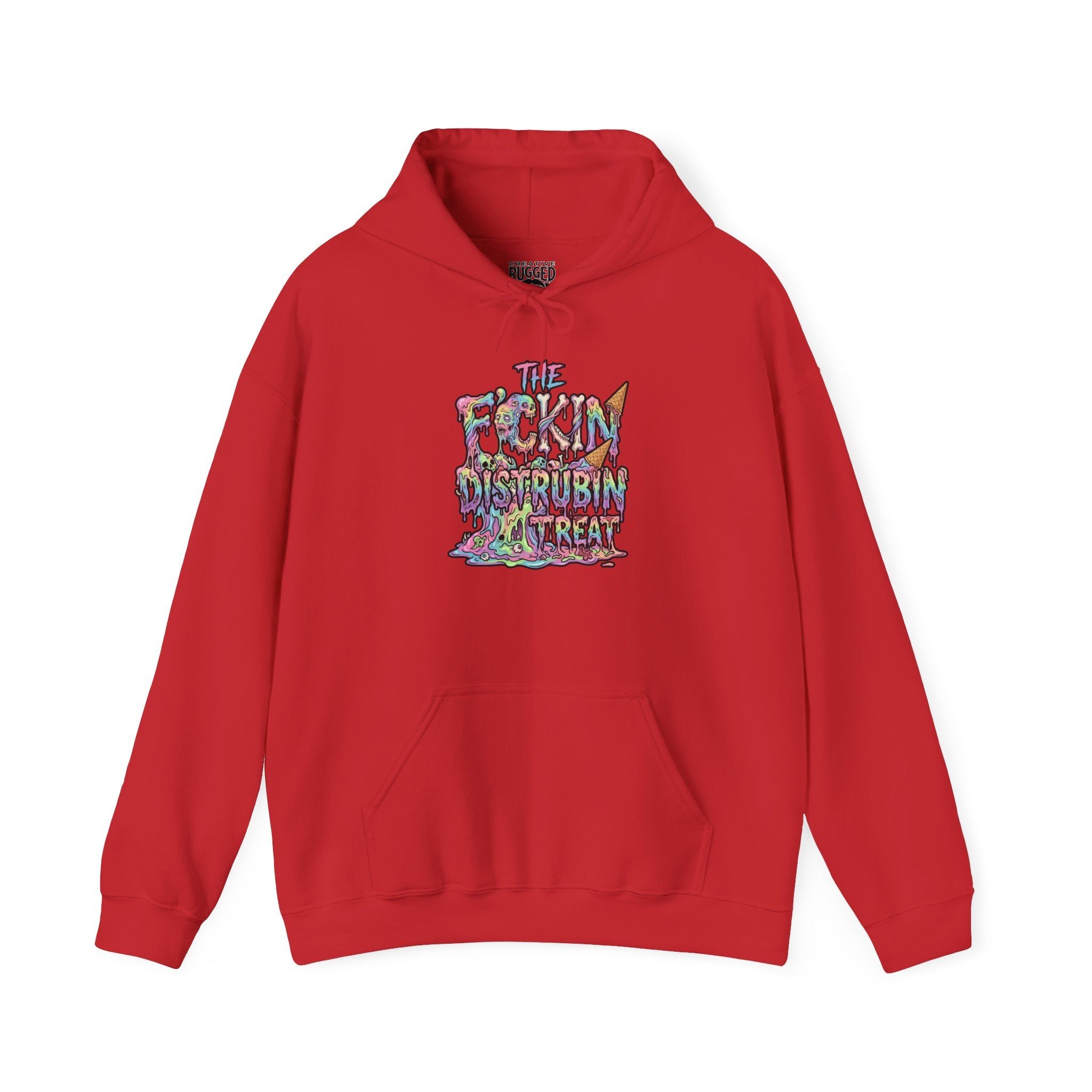 Skullcream-Orangeskull Cream Sickle Hoodie | Dripping Skull Graphic