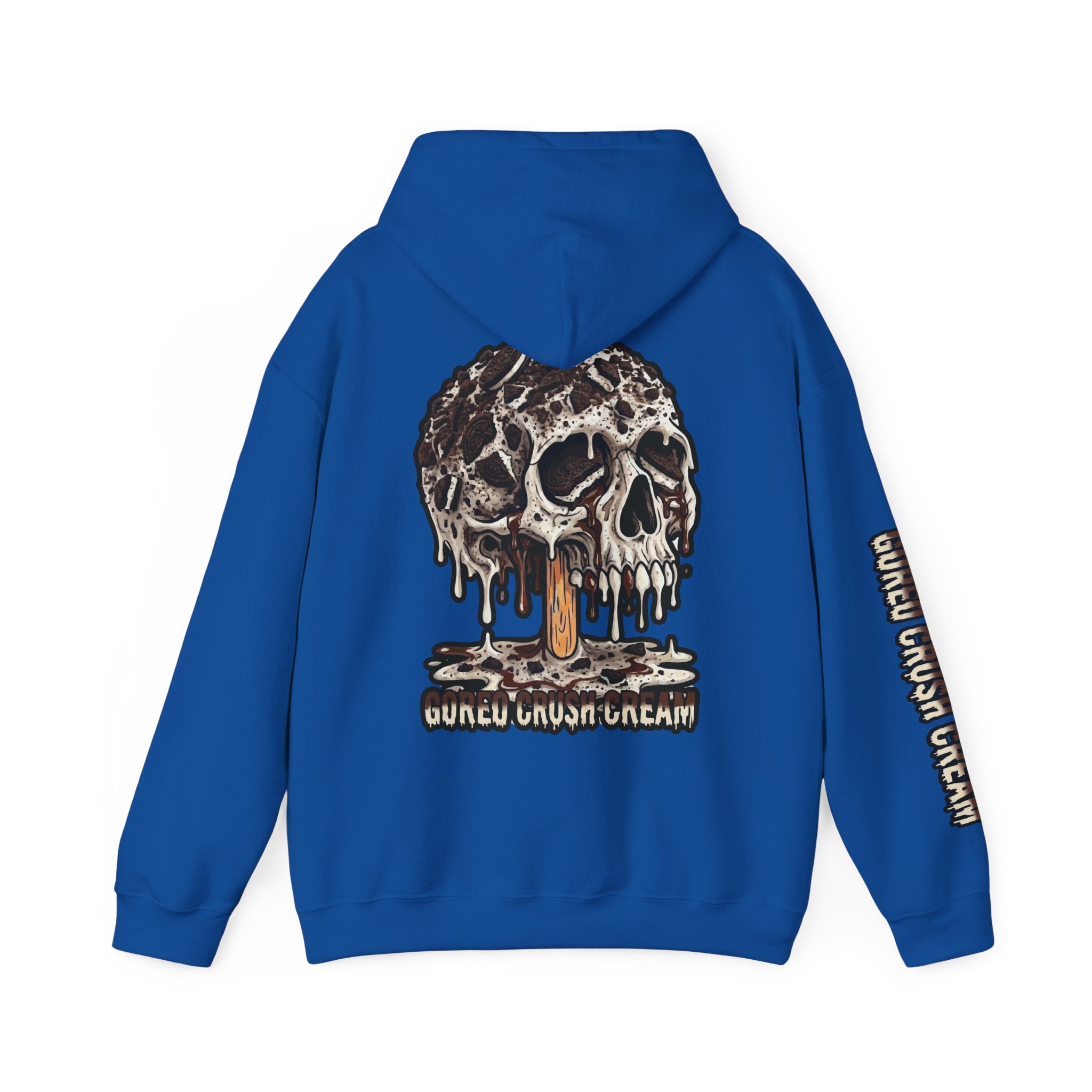 Skullcream-Goreo Crush Cream Hoodie | Dripping Skull Graphic