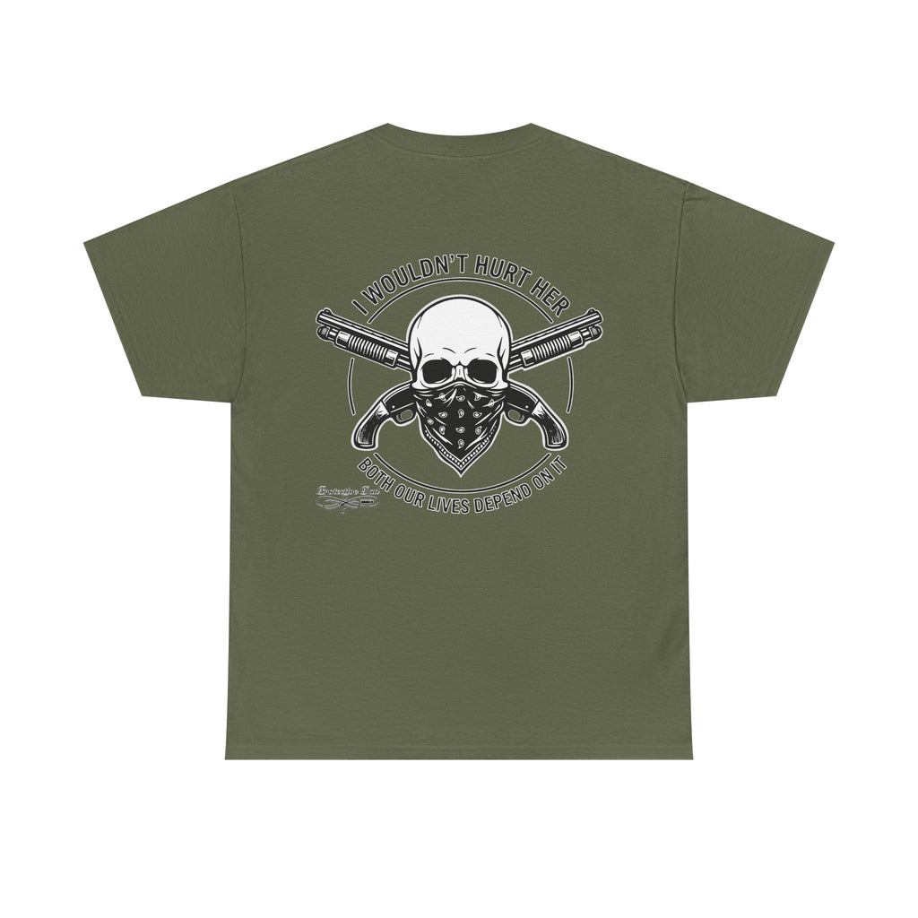Protective Dad Sawed Off Shotguns T-Shirt | Here’s Your Warning