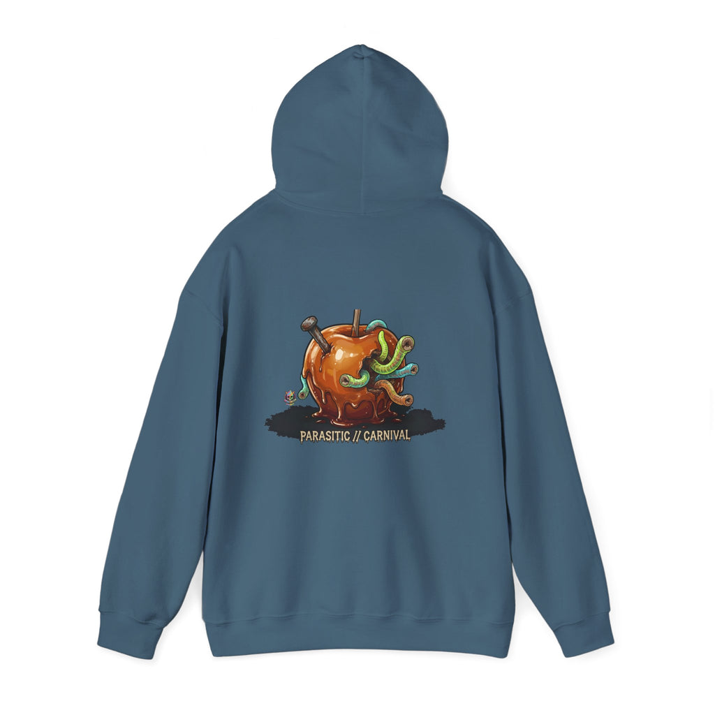 Skullcream Creepy Candy Apple Hoodie — 'Parasitic Carnival' Graphic Pullover