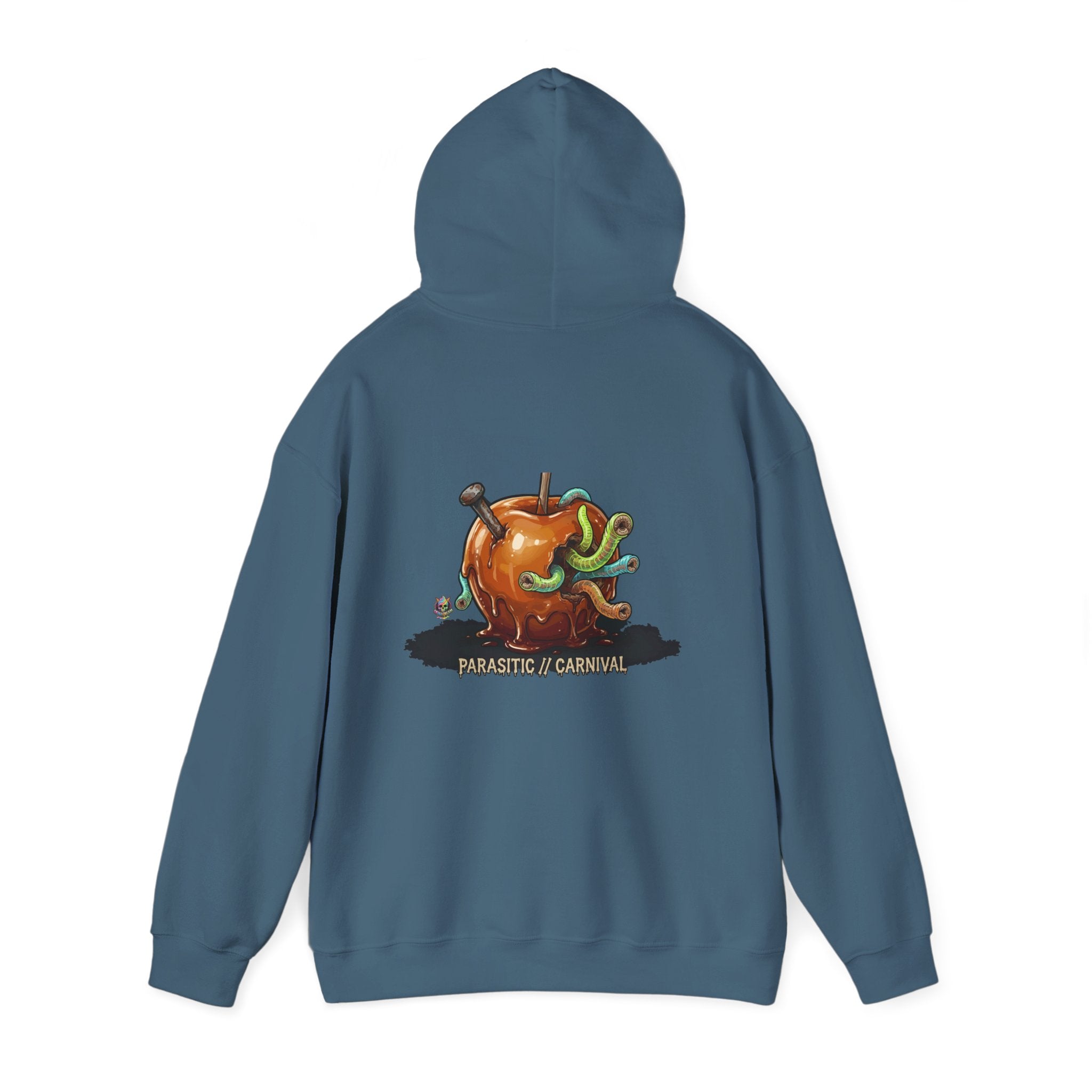 Skullcream Creepy Candy Apple Hoodie — 'Parasitic Carnival' Graphic Pullover