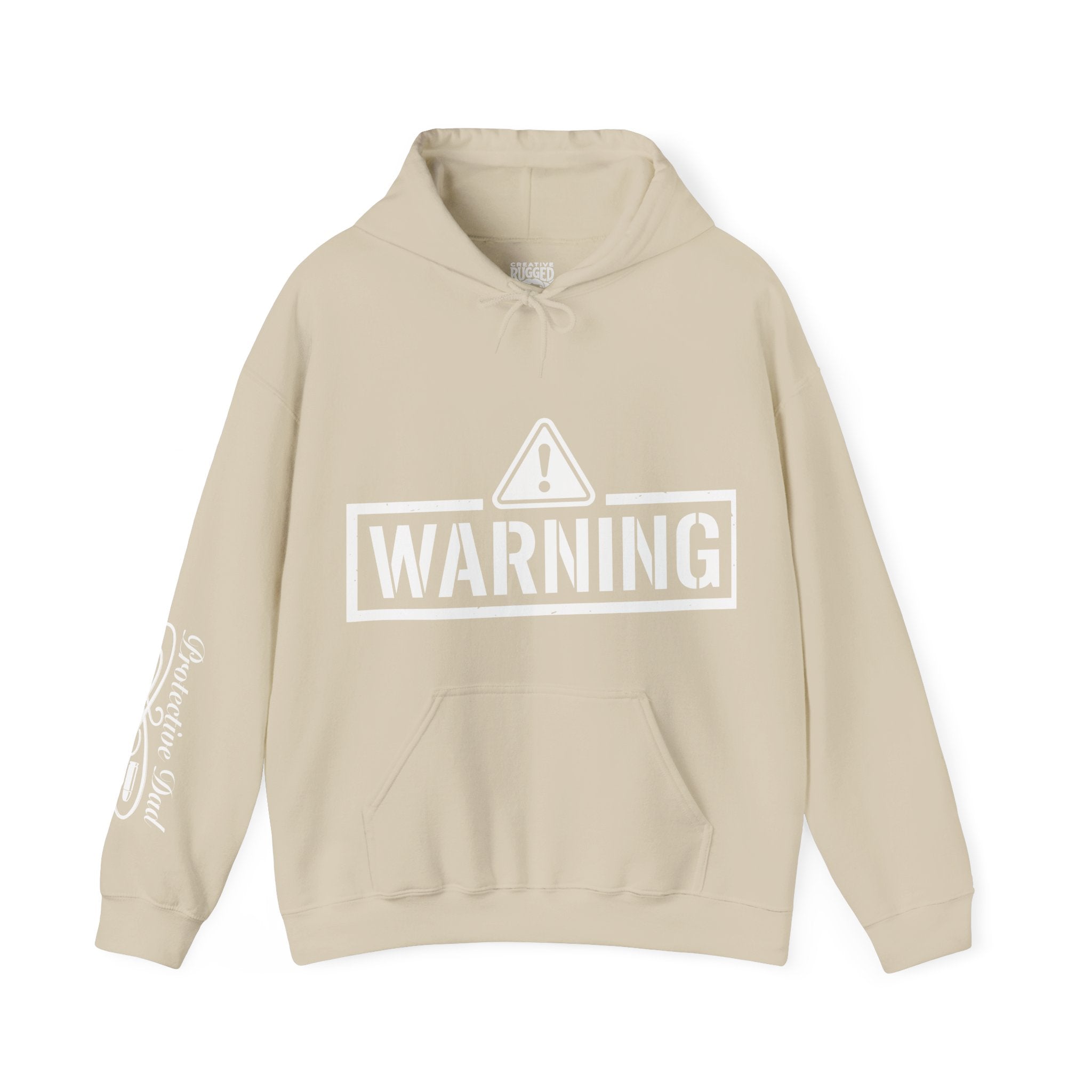Protective Dad-Pistols Hoodie | Here’s Your Warning | White Font