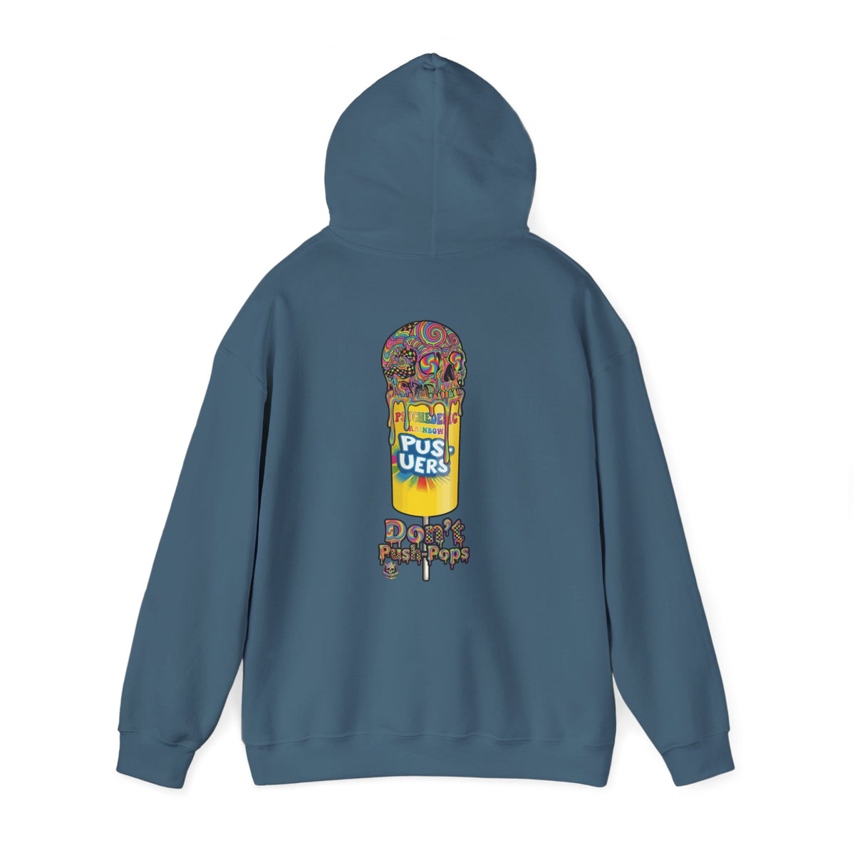 Skullcream-Don’t Push-Pops Hoodie | Dripping Skull Graphic
