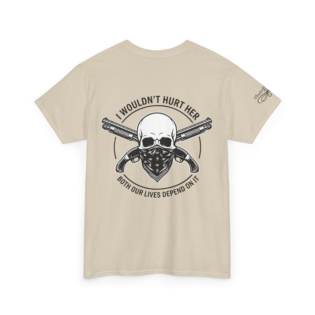 Protective Dad Sawed Off Shotguns T-Shirt | Here’s Your Warning