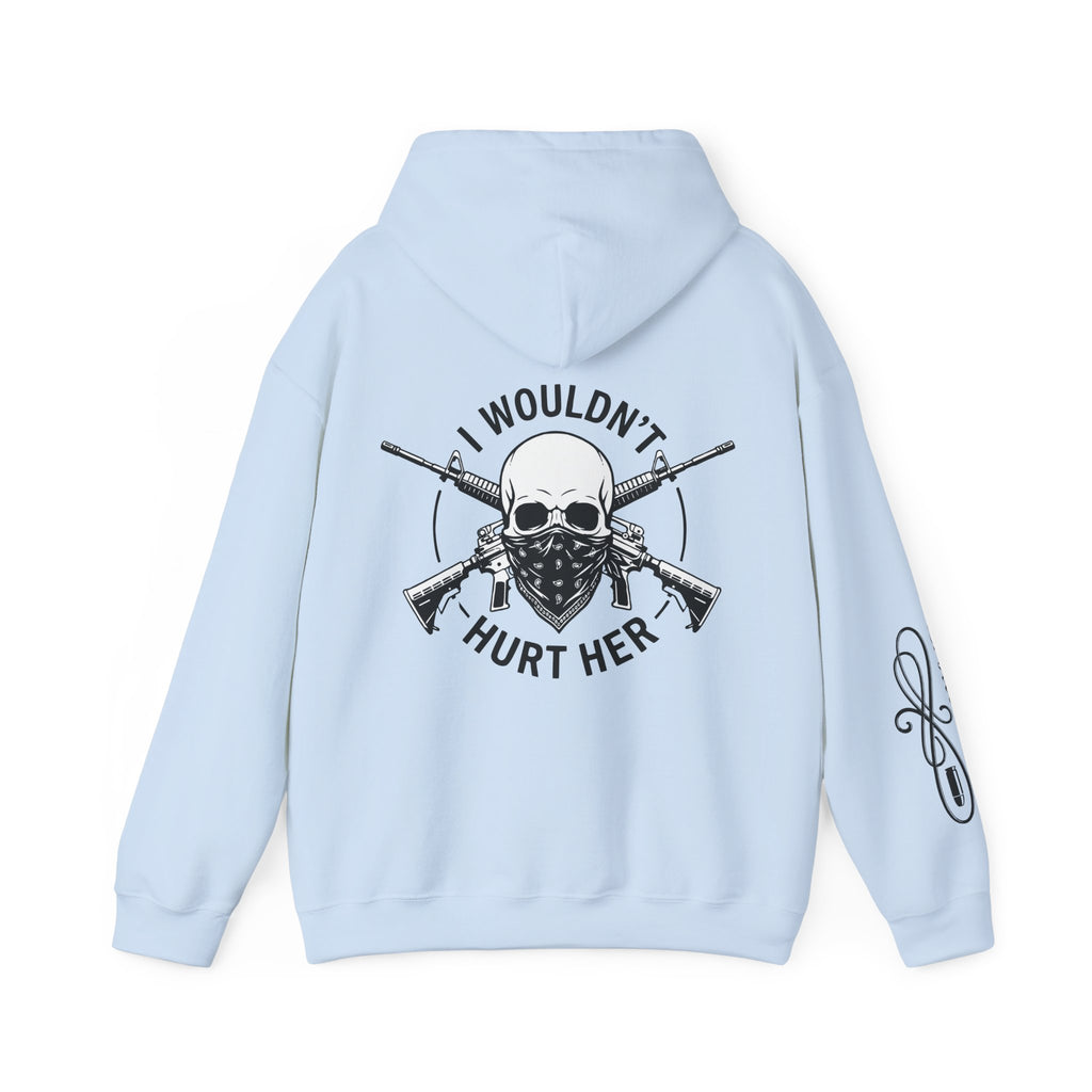 Protective Dad-Assault Rifles Hoodie | Here’s Your Warning | Black Font