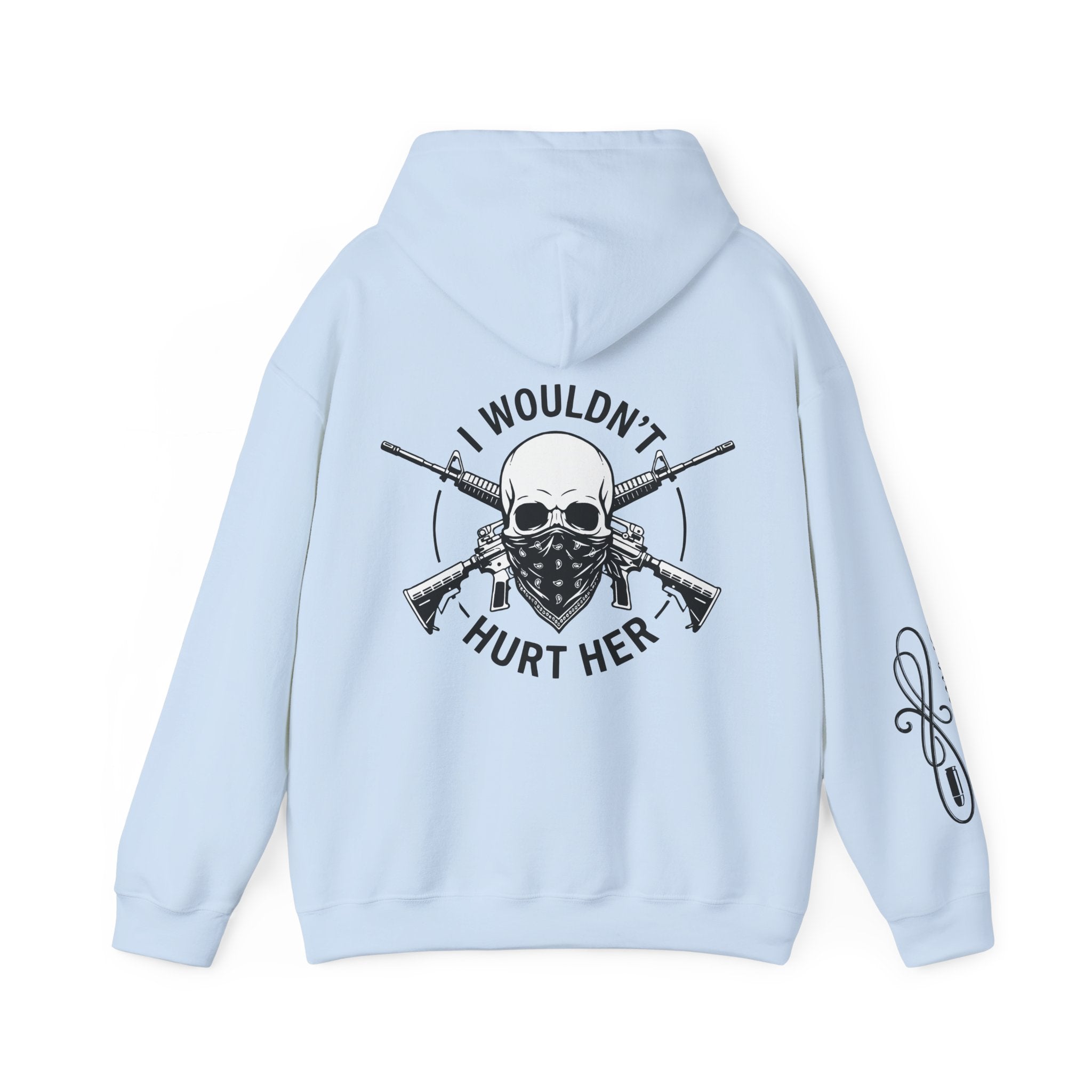 Protective Dad-Assault Rifles Hoodie | Here’s Your Warning | Black Font
