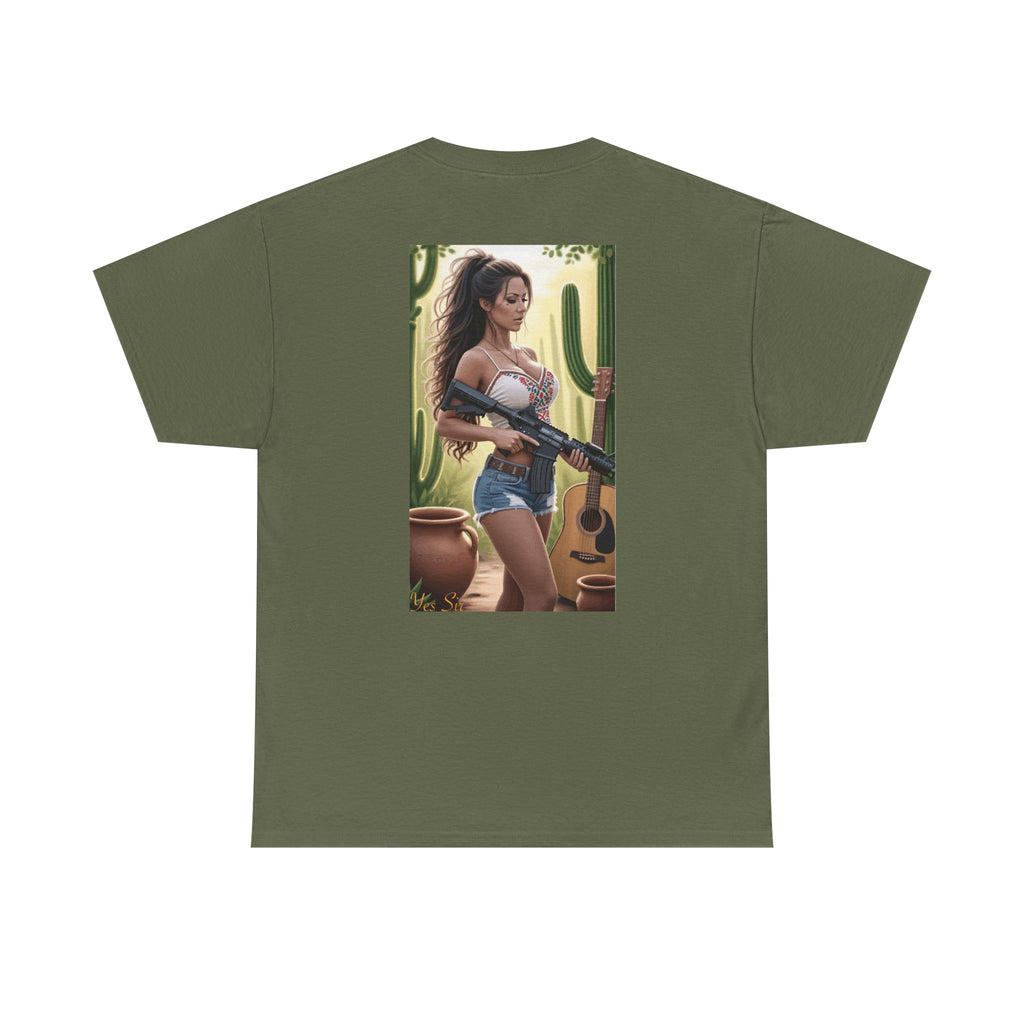 Nice Guitar-Yes Sir T-Shirt | Parental Advisory for the Bearded