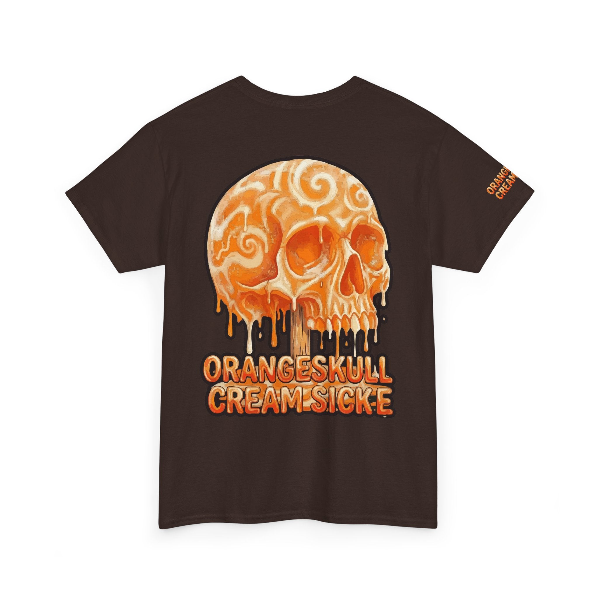 Skullcream-Orangeskull Cream Sickle T-Shirt | Colorful Drip Graphic Tee