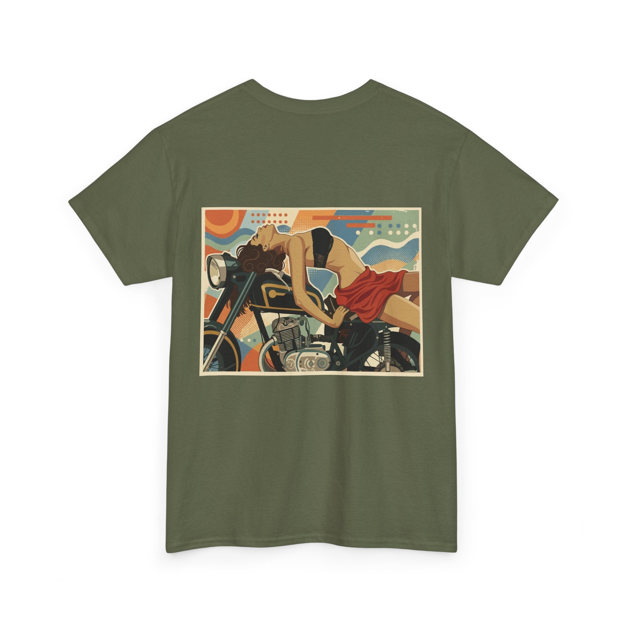 Yes Sir-Pin Up Biker T-Shirt | Parental Advisory  for the Bearded