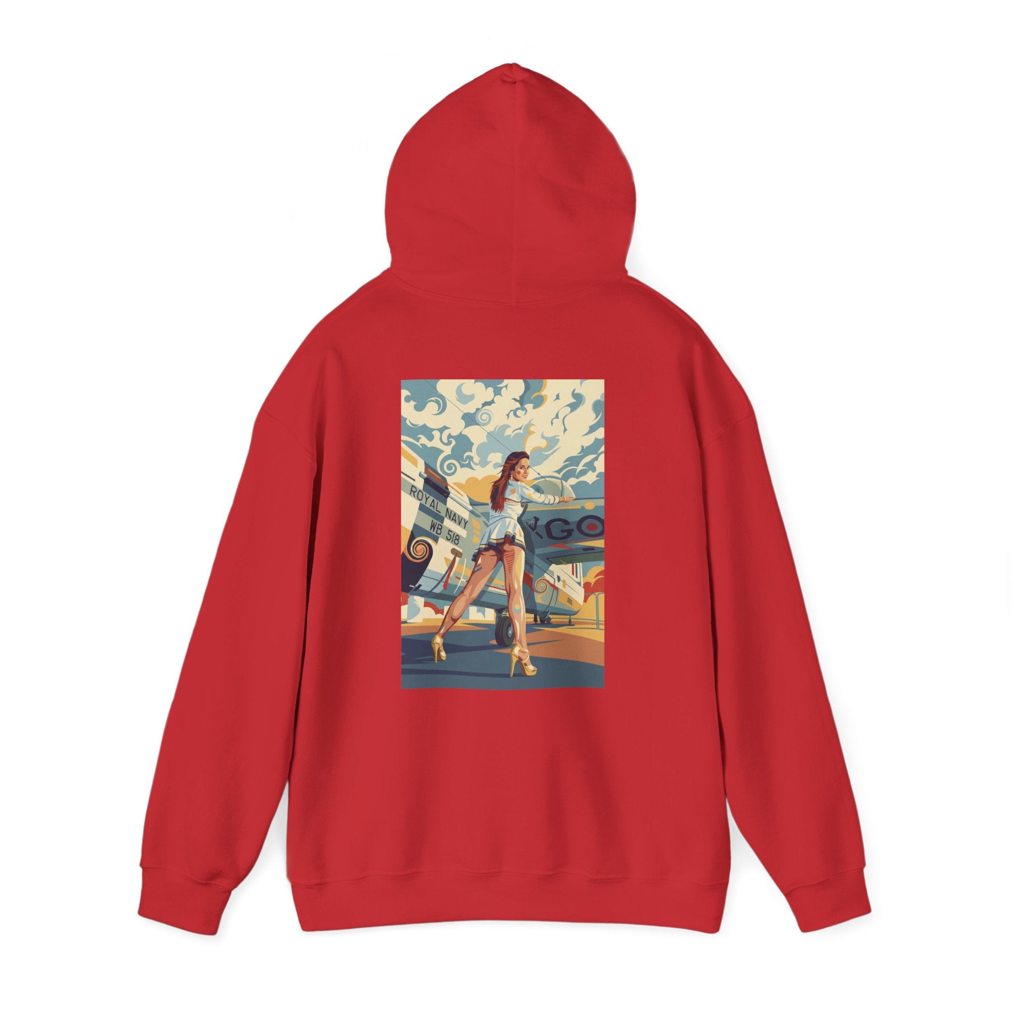 Yes Sir-Pin Up Stewardess Hoodie | Parental Advisory  for the Bearded