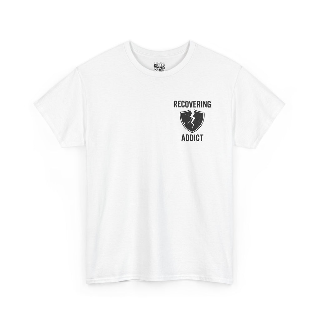 Addicted | Yes Sir T Shirt | Recovering Addict Green Graphic T Shirt