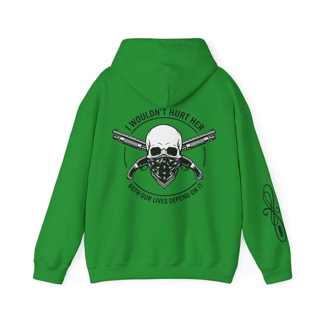 Protective Dad-Sawed Off Shotguns Hoodie | Here’s Your Warning | Black Font