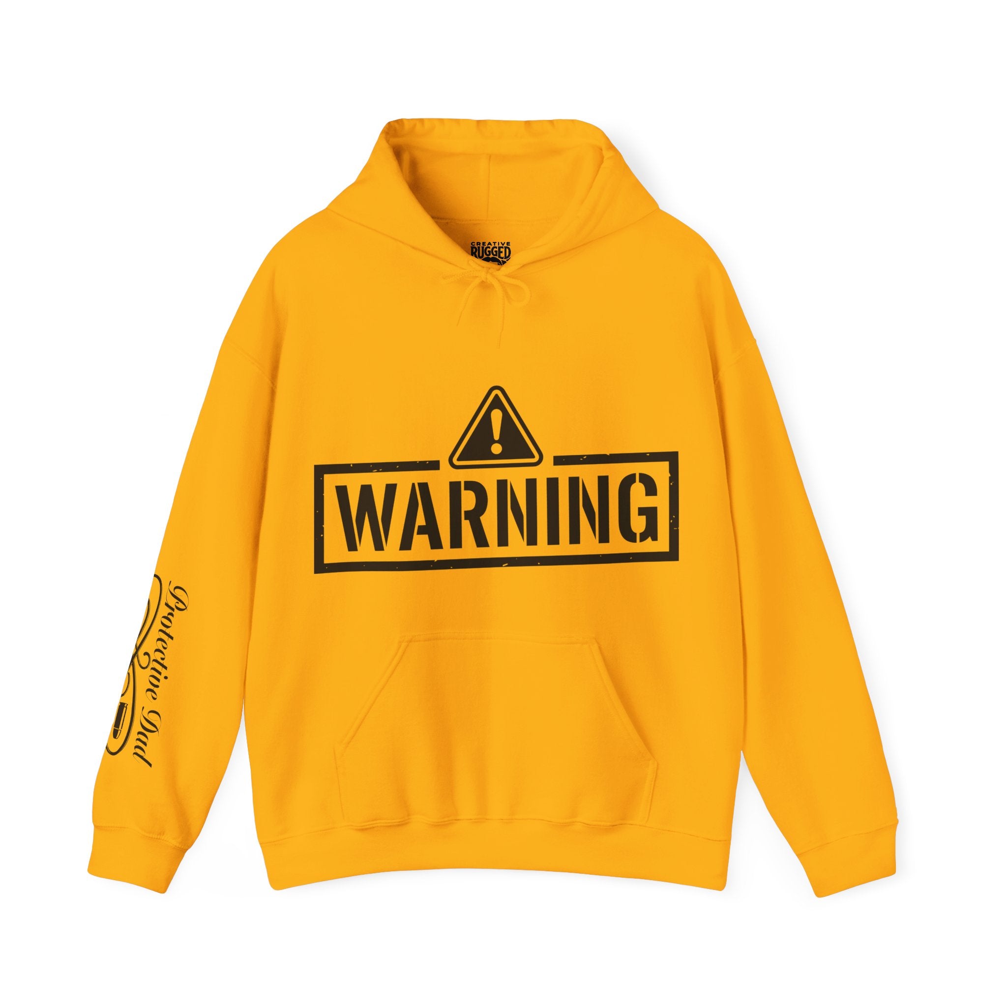 Protective Dad-Pistols Hoodie | Here’s Your Warning | Black Font