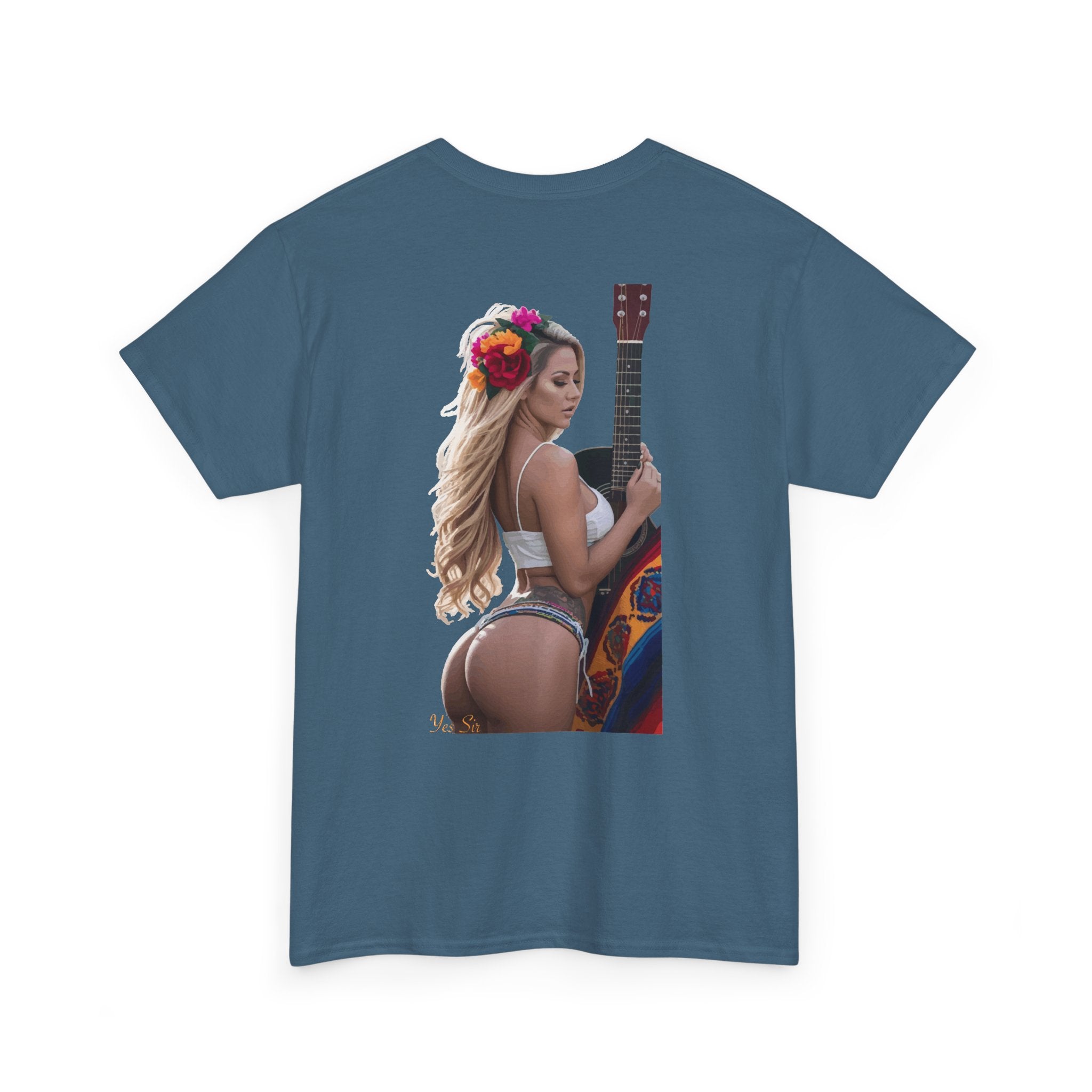 Pretty Flowers-Yes Sir T-Shirt | Parental Advisory  for the Bearded