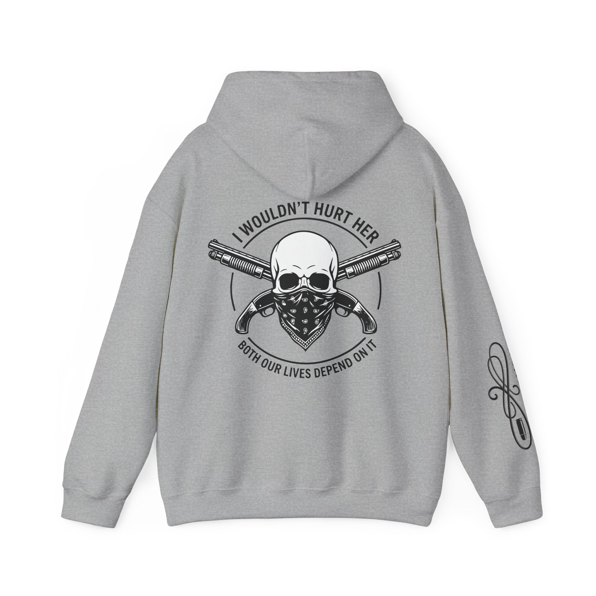 Protective Dad-Sawed Off Shotguns Hoodie | Here’s Your Warning | Black Font
