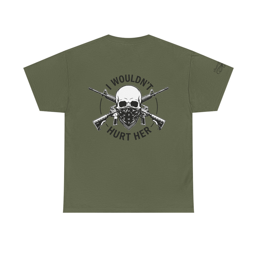 Protective Dad Assault Rifles T-Shirt | Here’s Your Warning