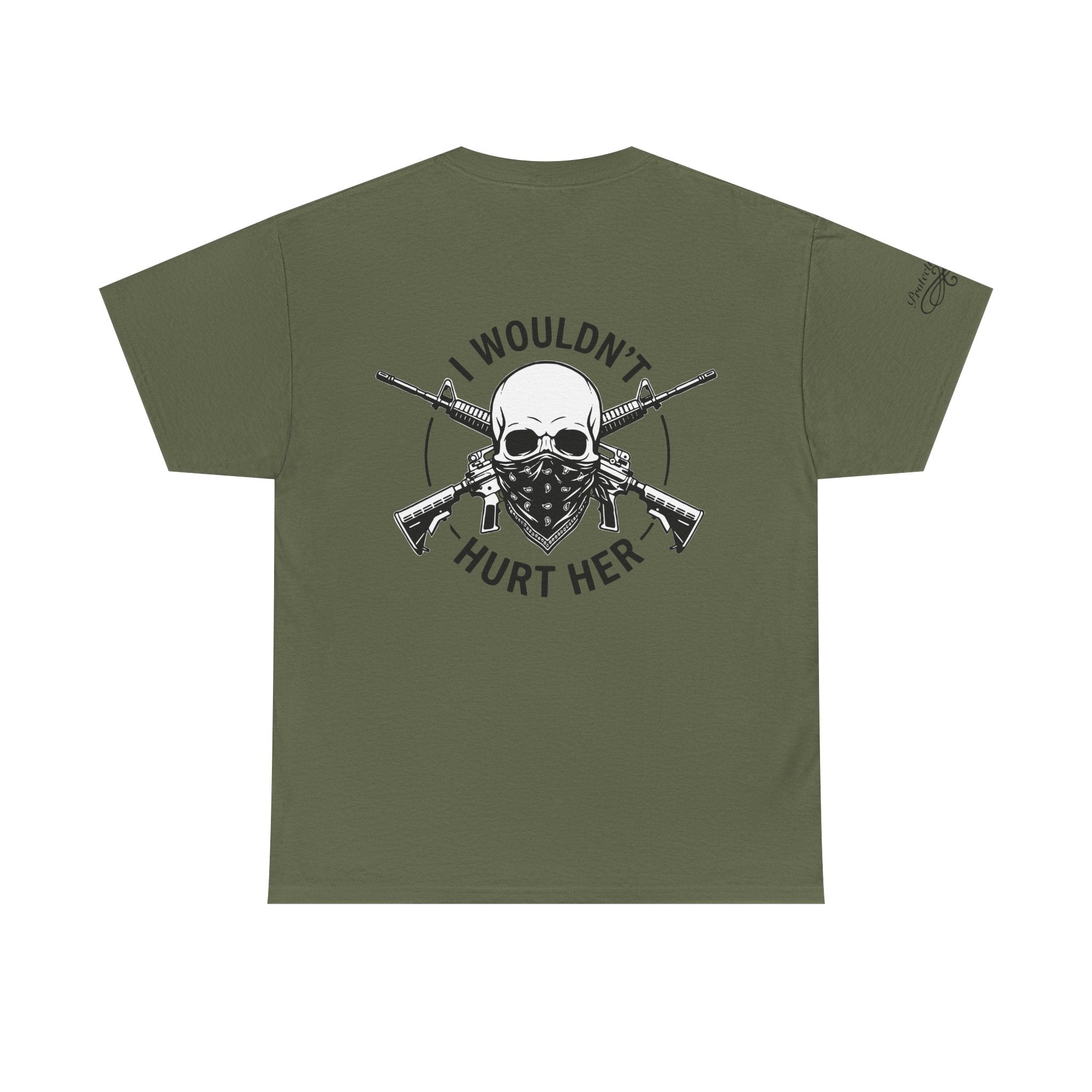 Protective Dad Assault Rifles T-Shirt | Here’s Your Warning