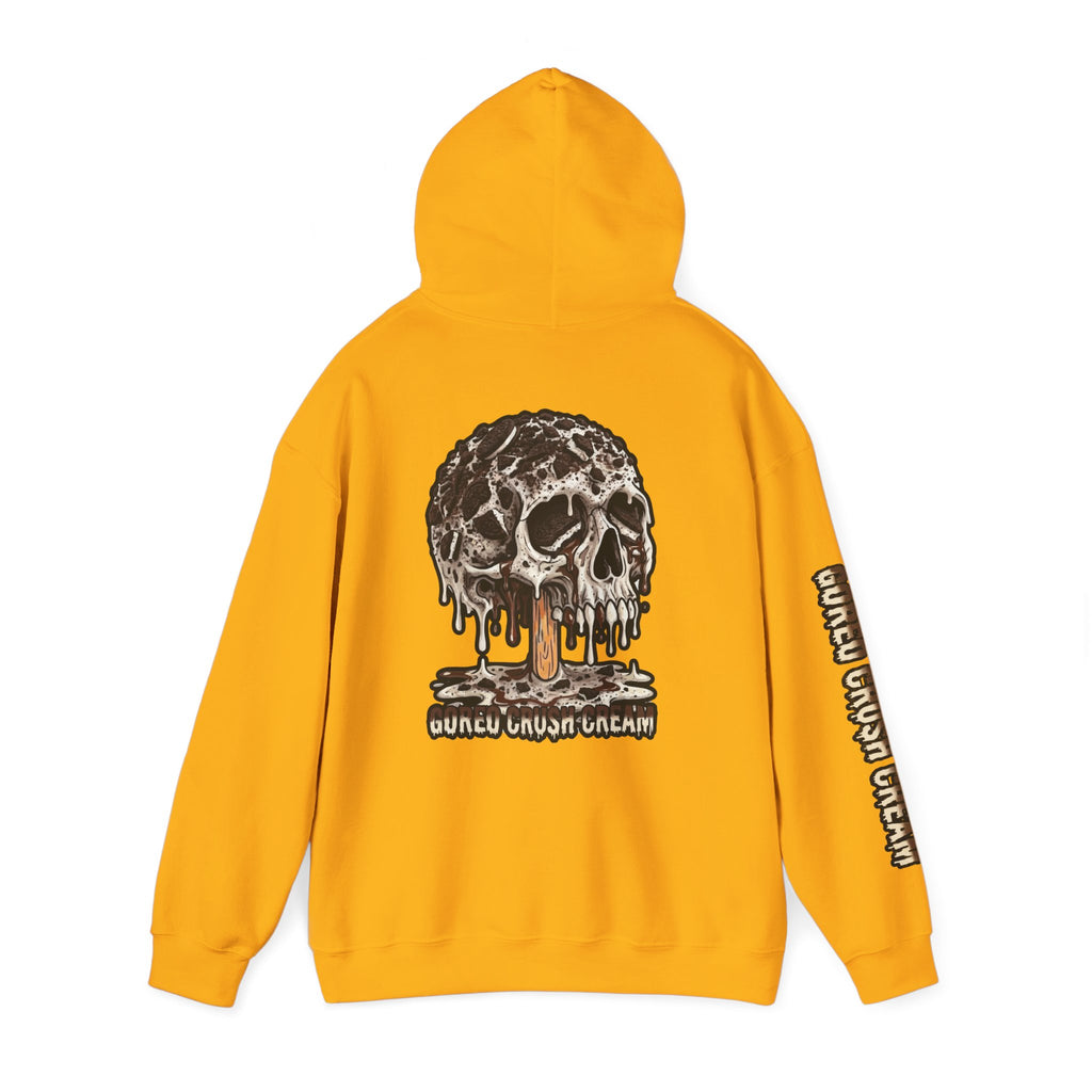 Skullcream-Goreo Crush Cream Hoodie | Dripping Skull Graphic