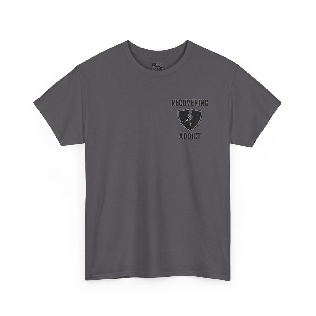 Addicted | Yes Sir T Shirt | Recovering Addict Green Graphic T Shirt