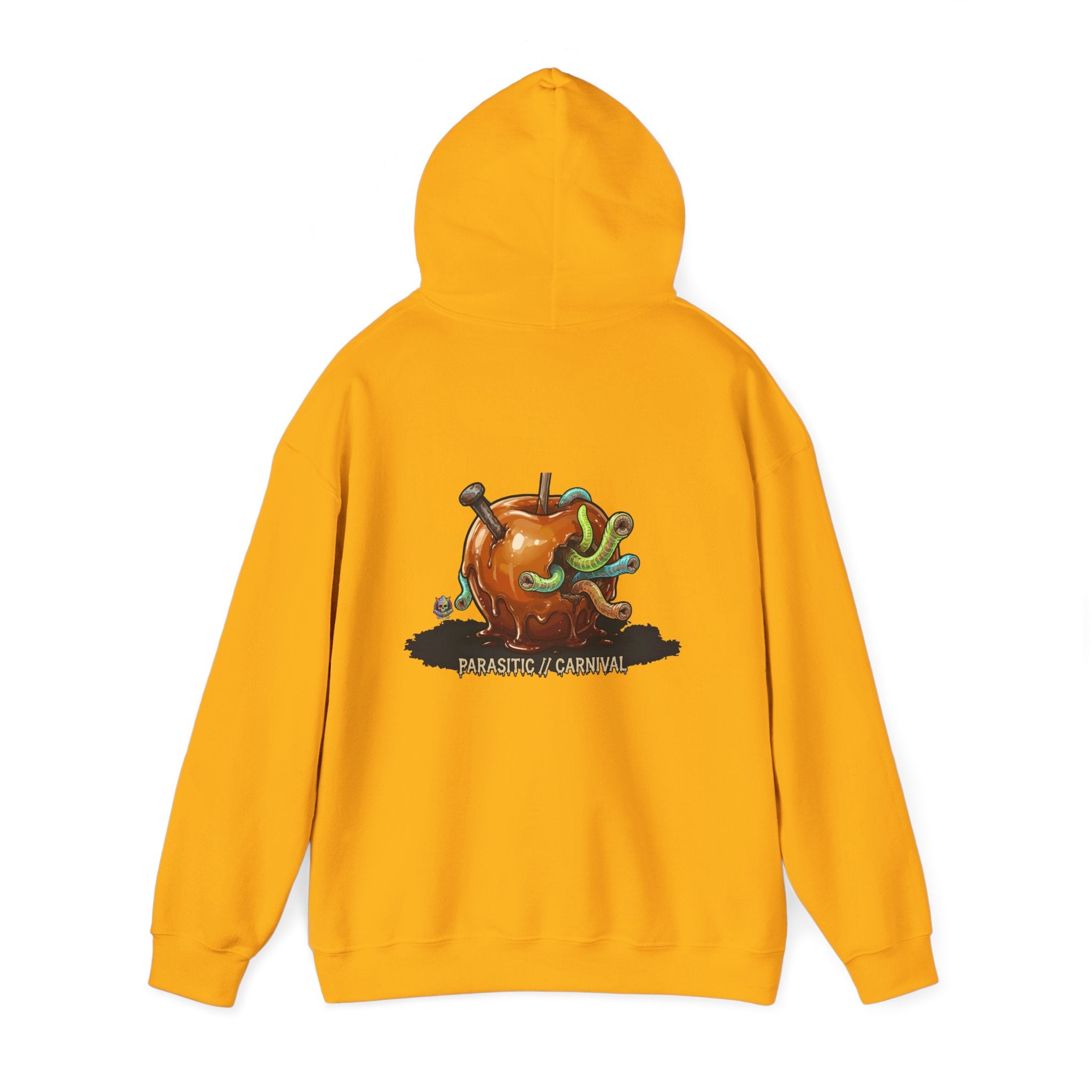 Skullcream Creepy Candy Apple Hoodie — 'Parasitic Carnival' Graphic Pullover