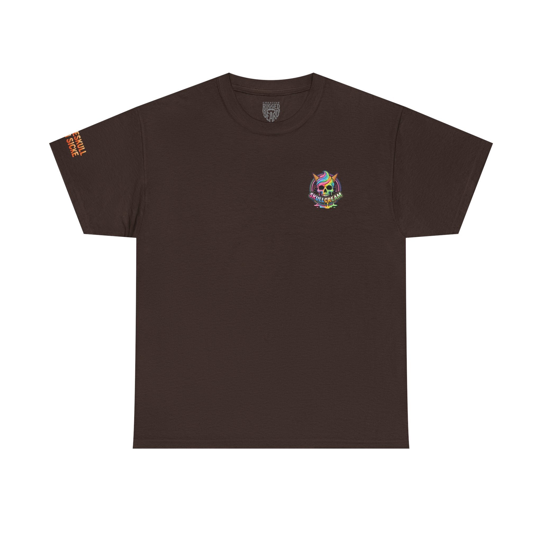 Skullcream-Orangeskull Cream Sickle T-Shirt | Colorful Drip Graphic Tee