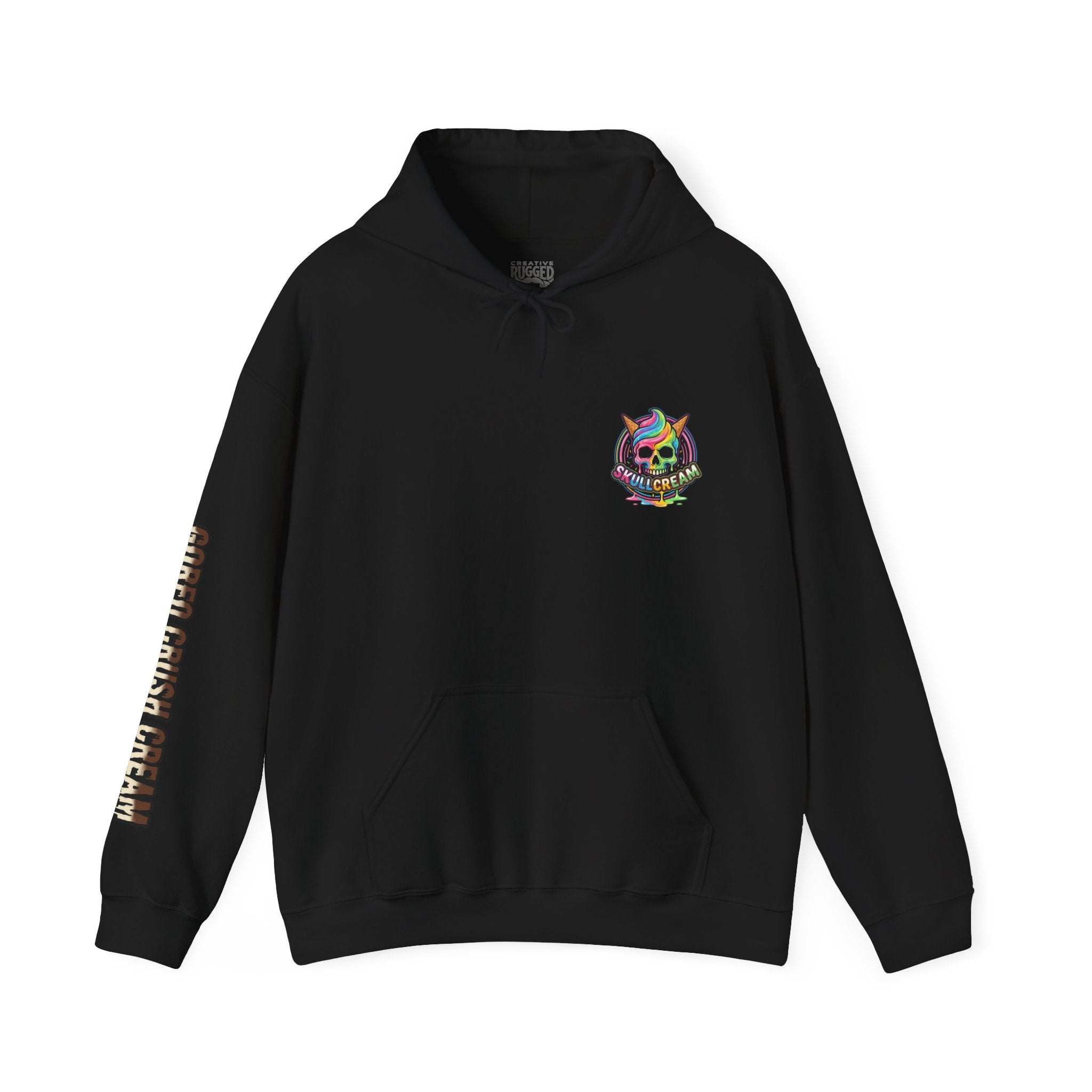 Skullcream-Goreo Crush Cream Hoodie | Dripping Skull Graphic